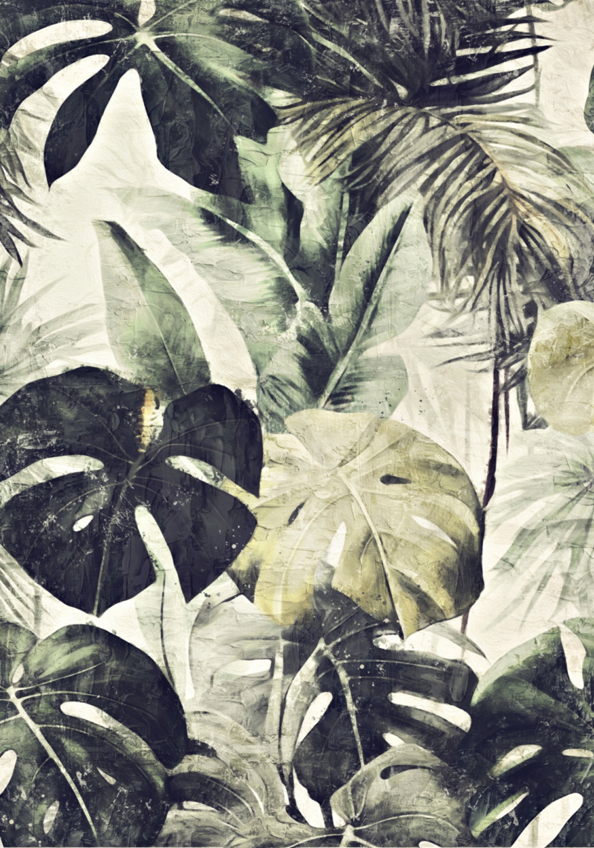 Feuilles de jungle vintage