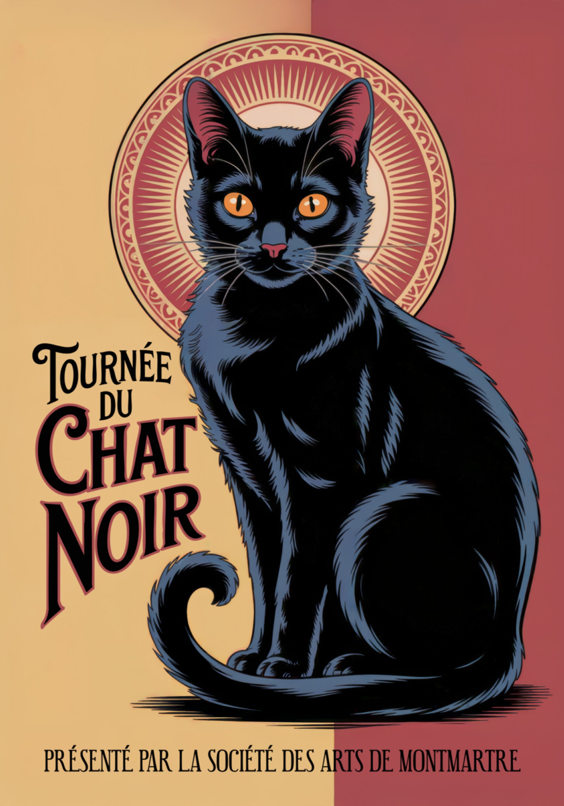Chat Noir Français Vintage