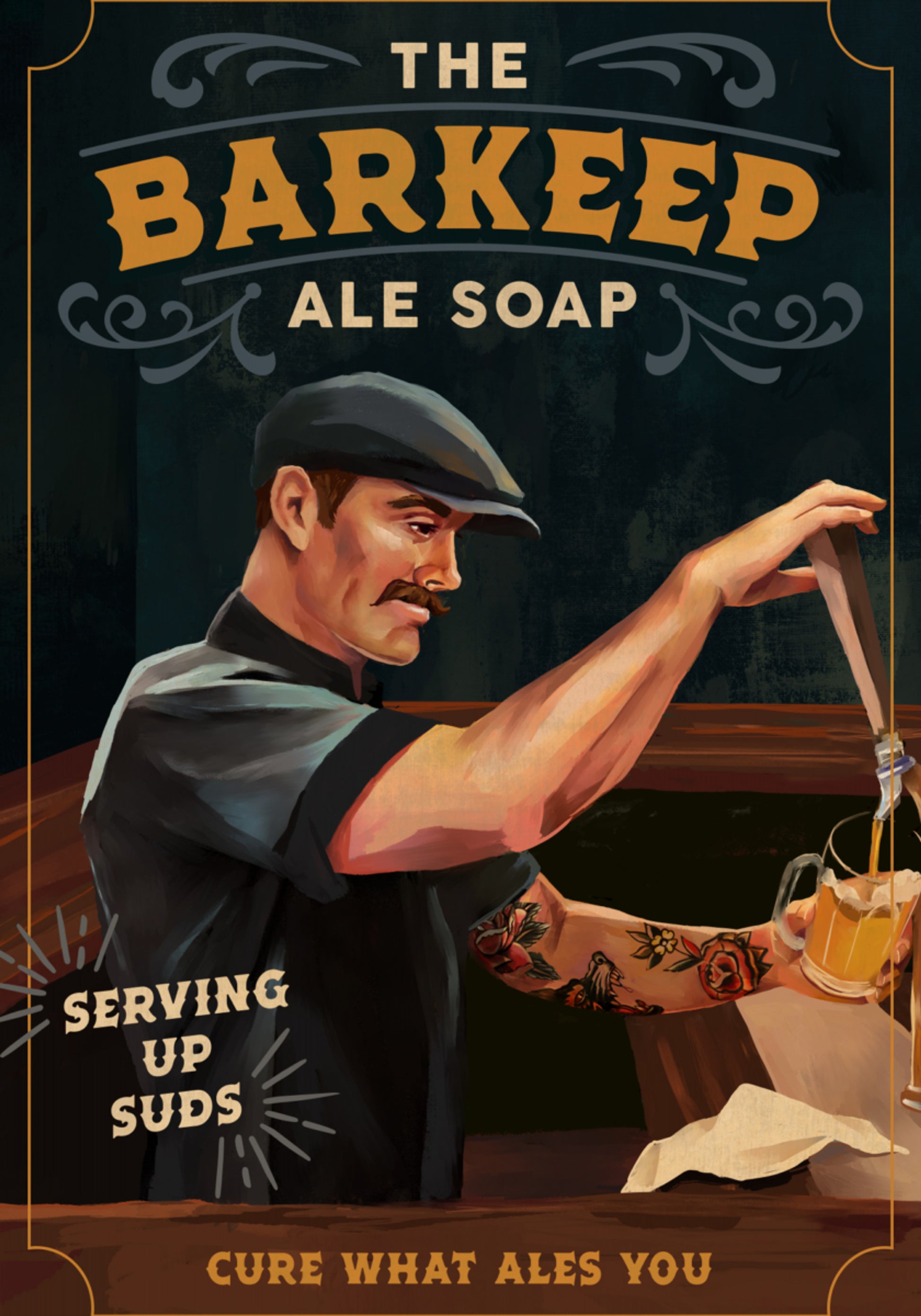 Affiche de savon de barman 20x30