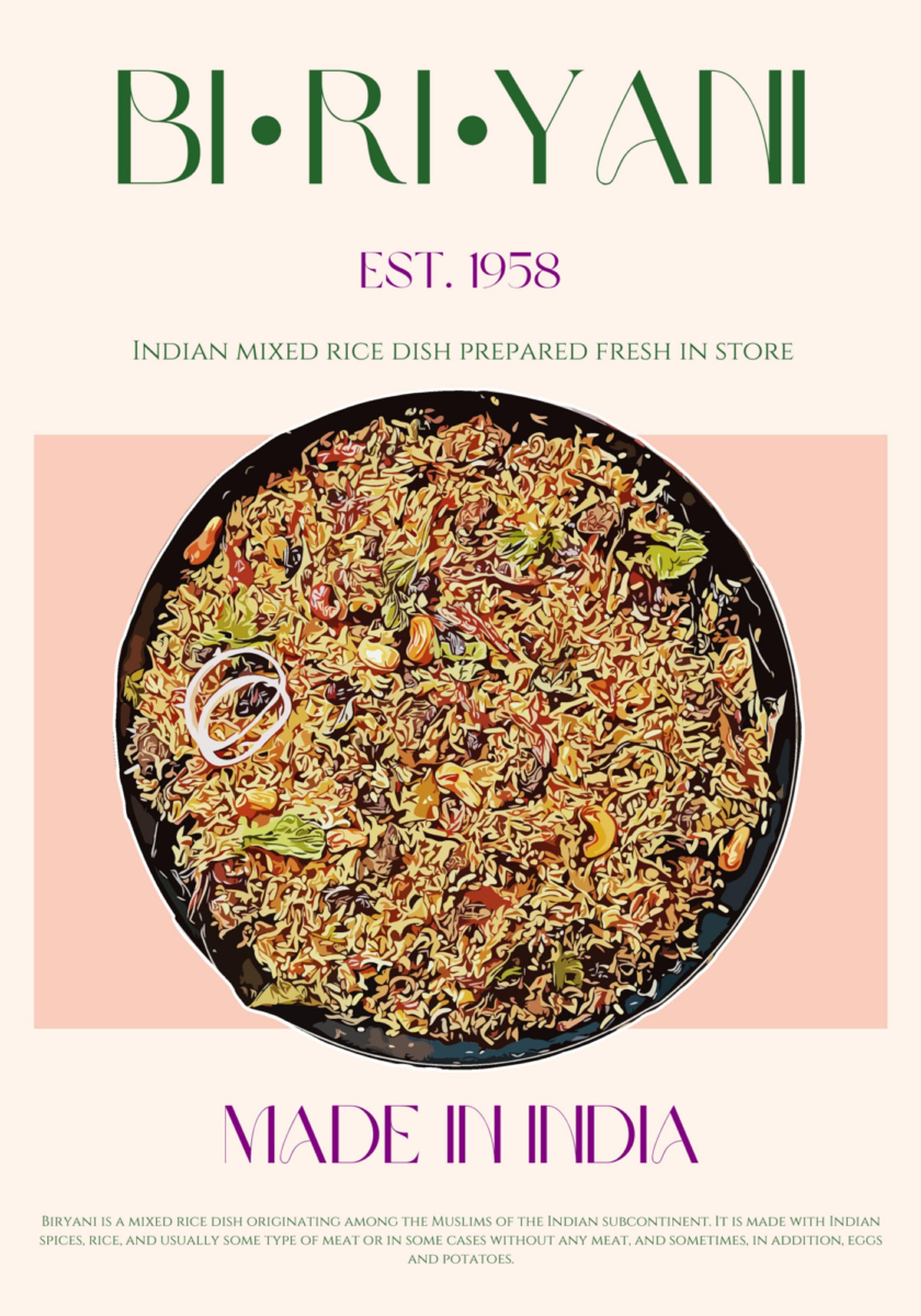 Délicieux Biryani indien