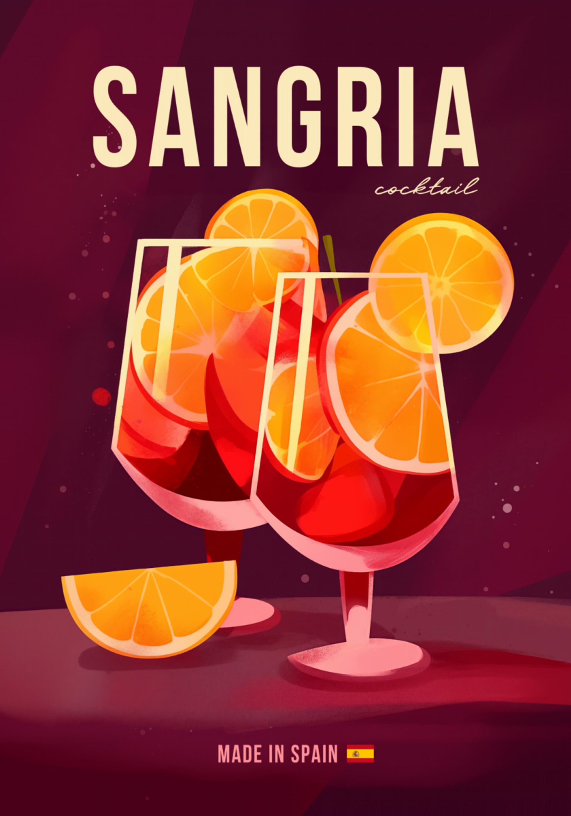 Cocktail de sangria rafraîchissant