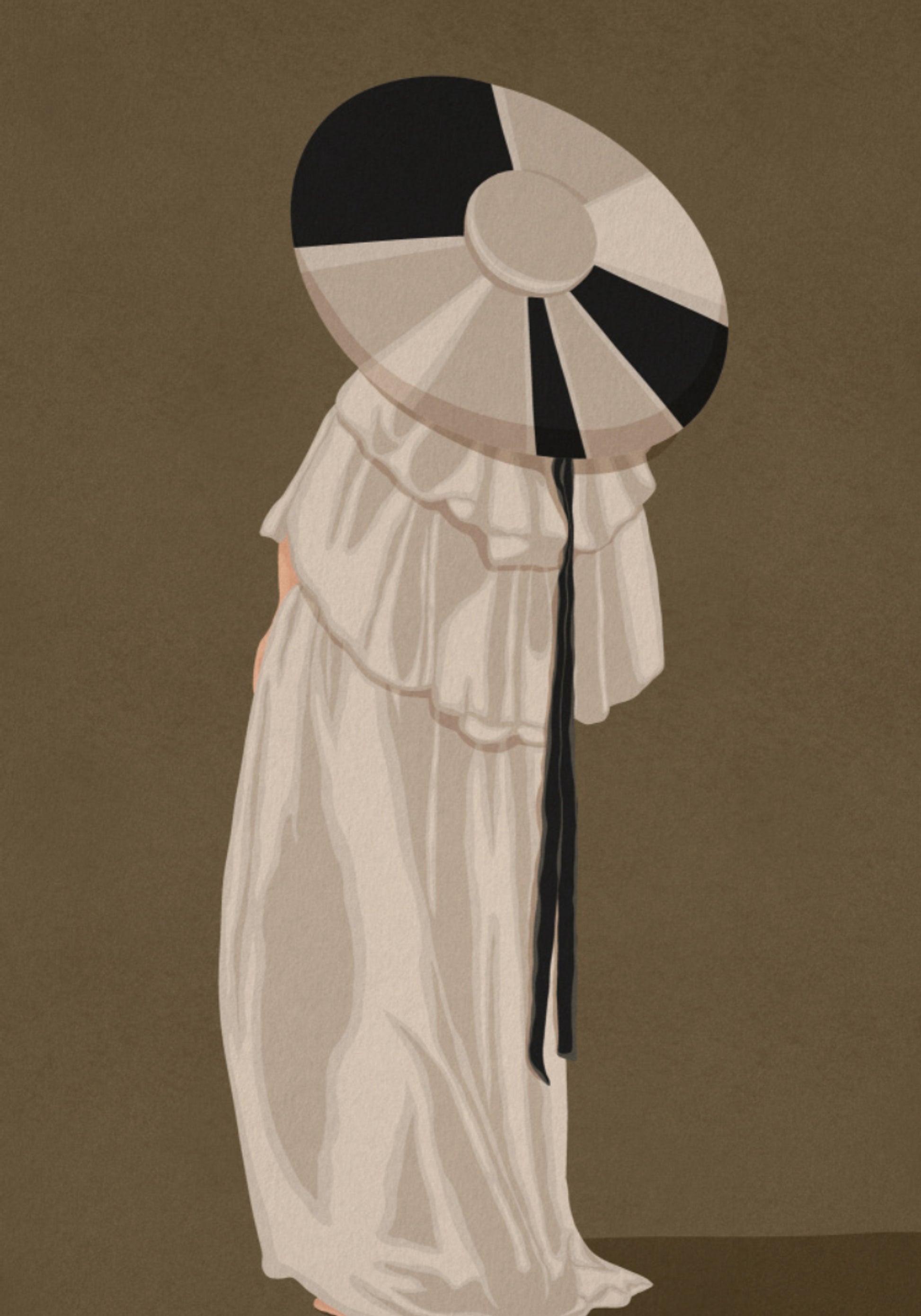 Femme au chapeau élégant