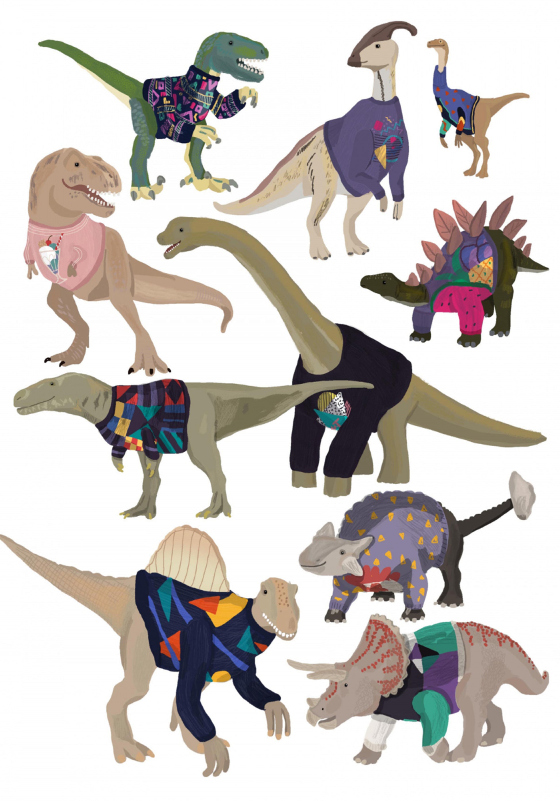 Pulls dinosaures fantaisistes