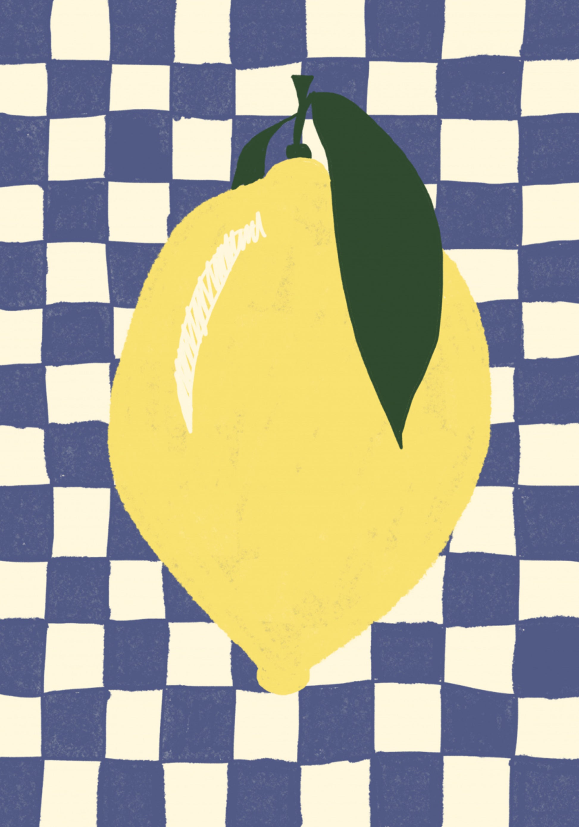 Citron à carreaux bleus