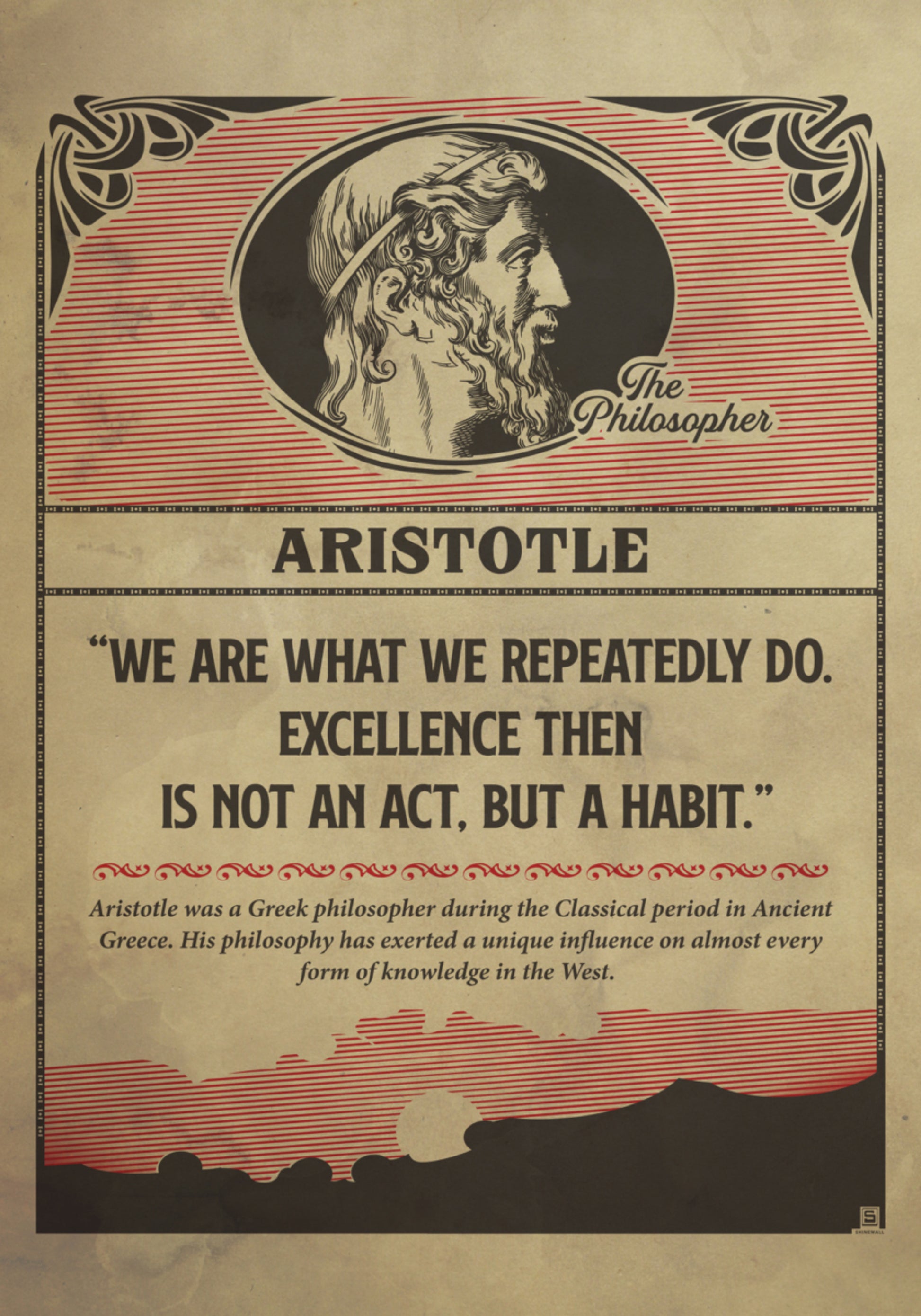 Citation d'Aristote vintage