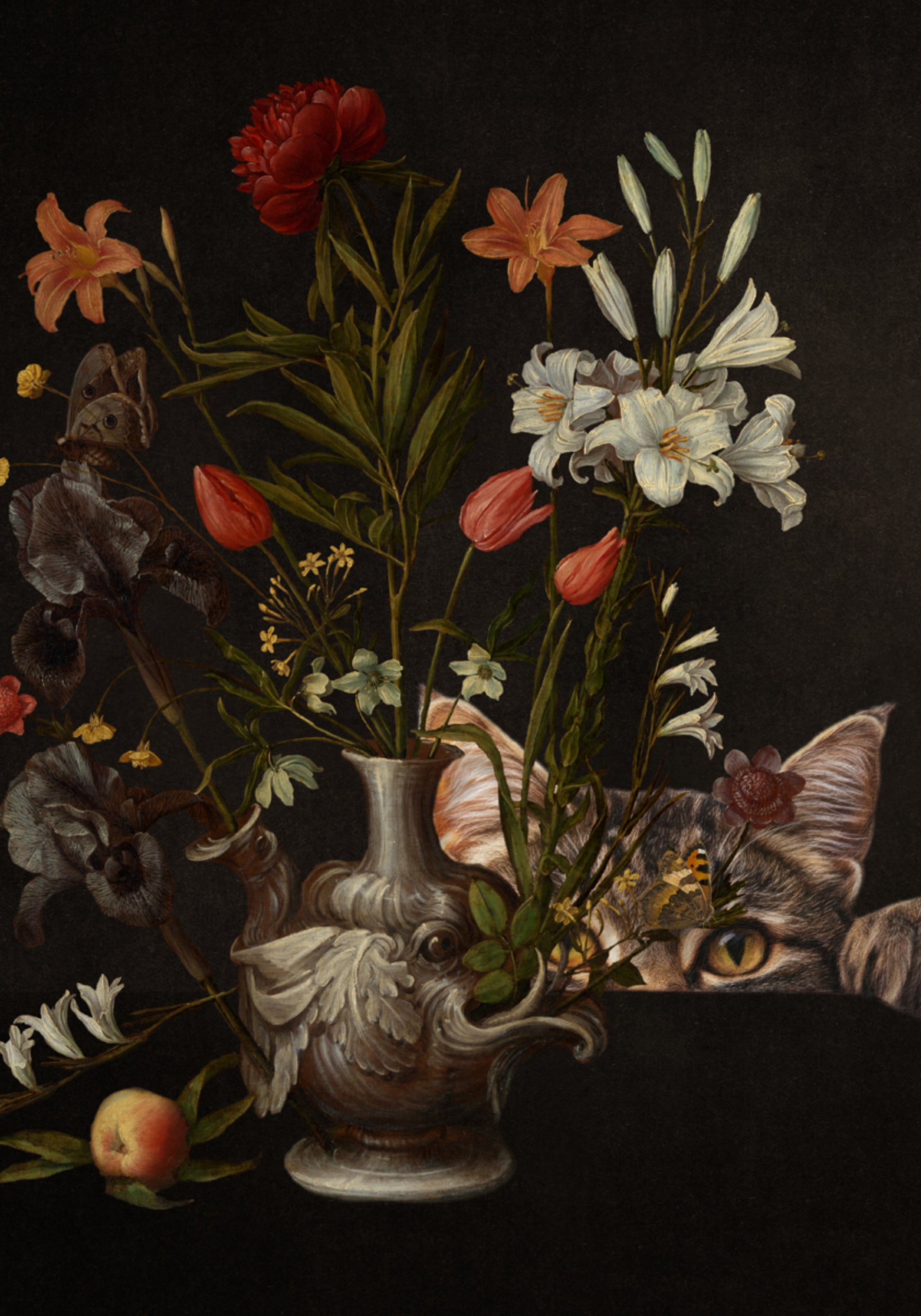 Fleurs de chat curieux