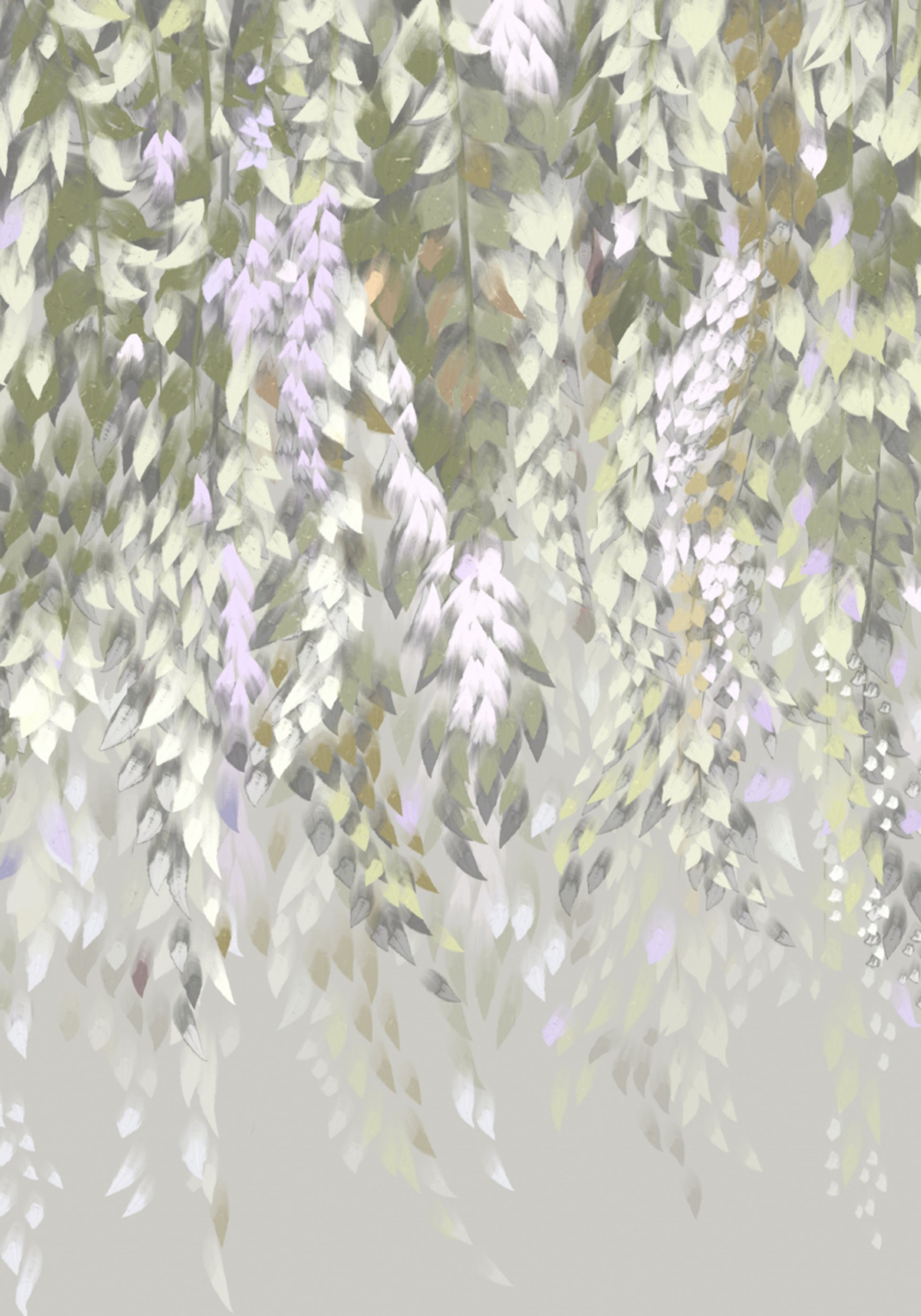 Fleurs de glycine pastel
