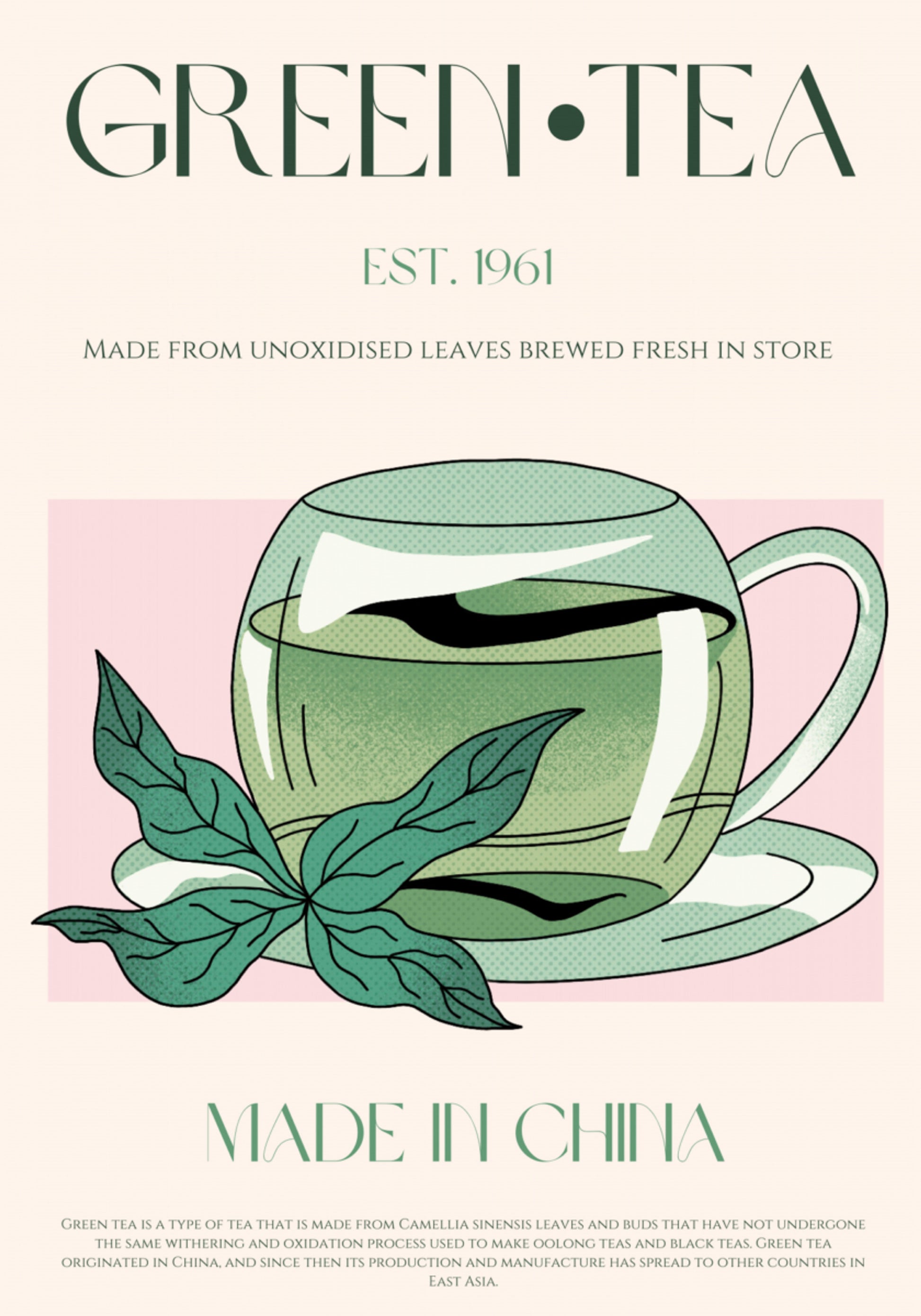 Illustration De Thé Vert Frais