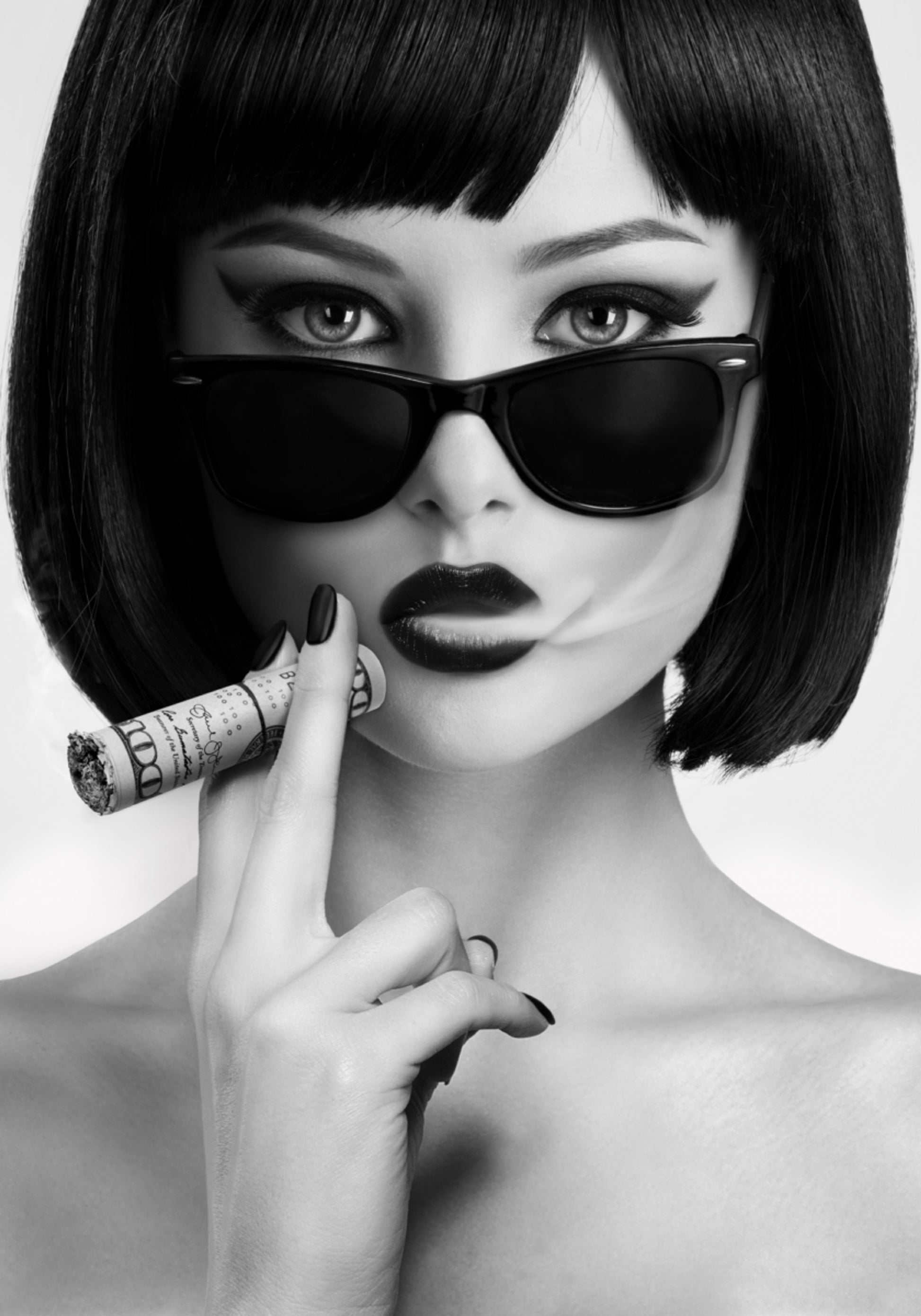 Fumée glamour confiante