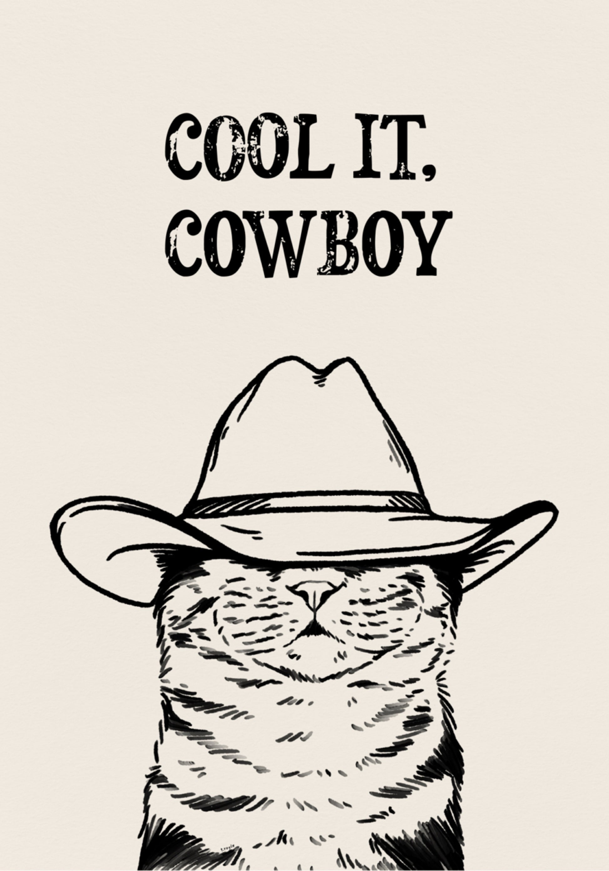 Cool le chat cowboy