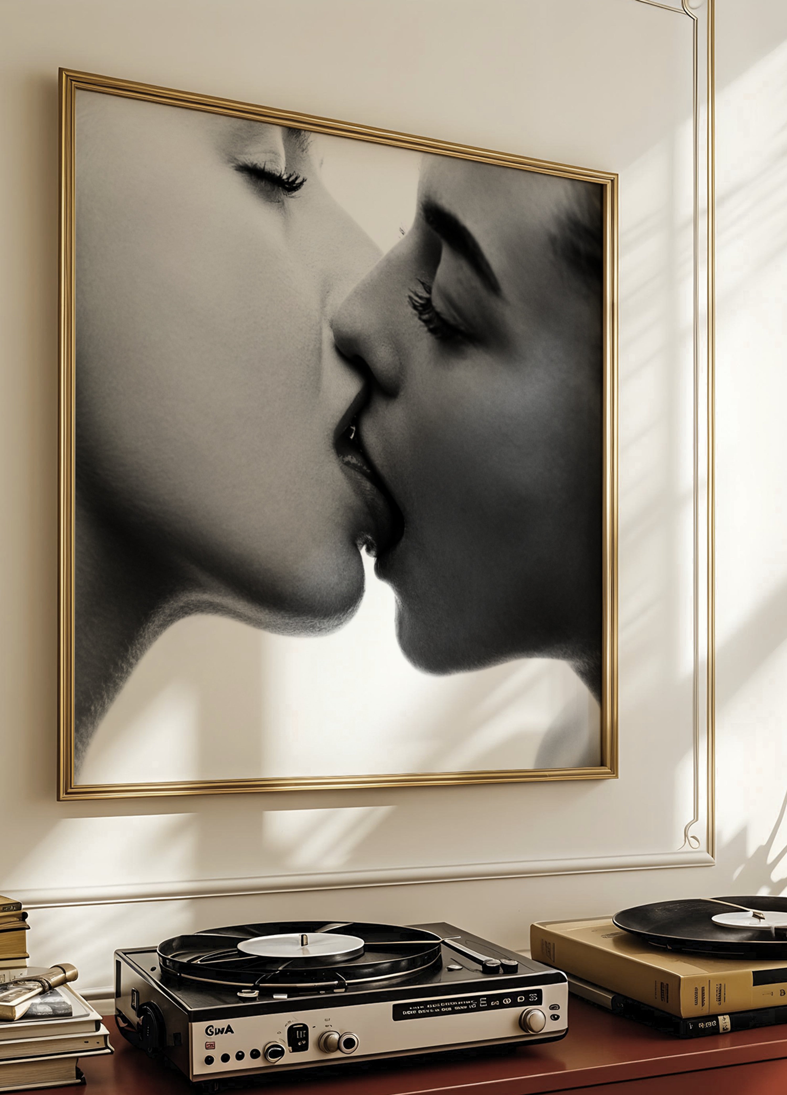 Tendre baiser de femme