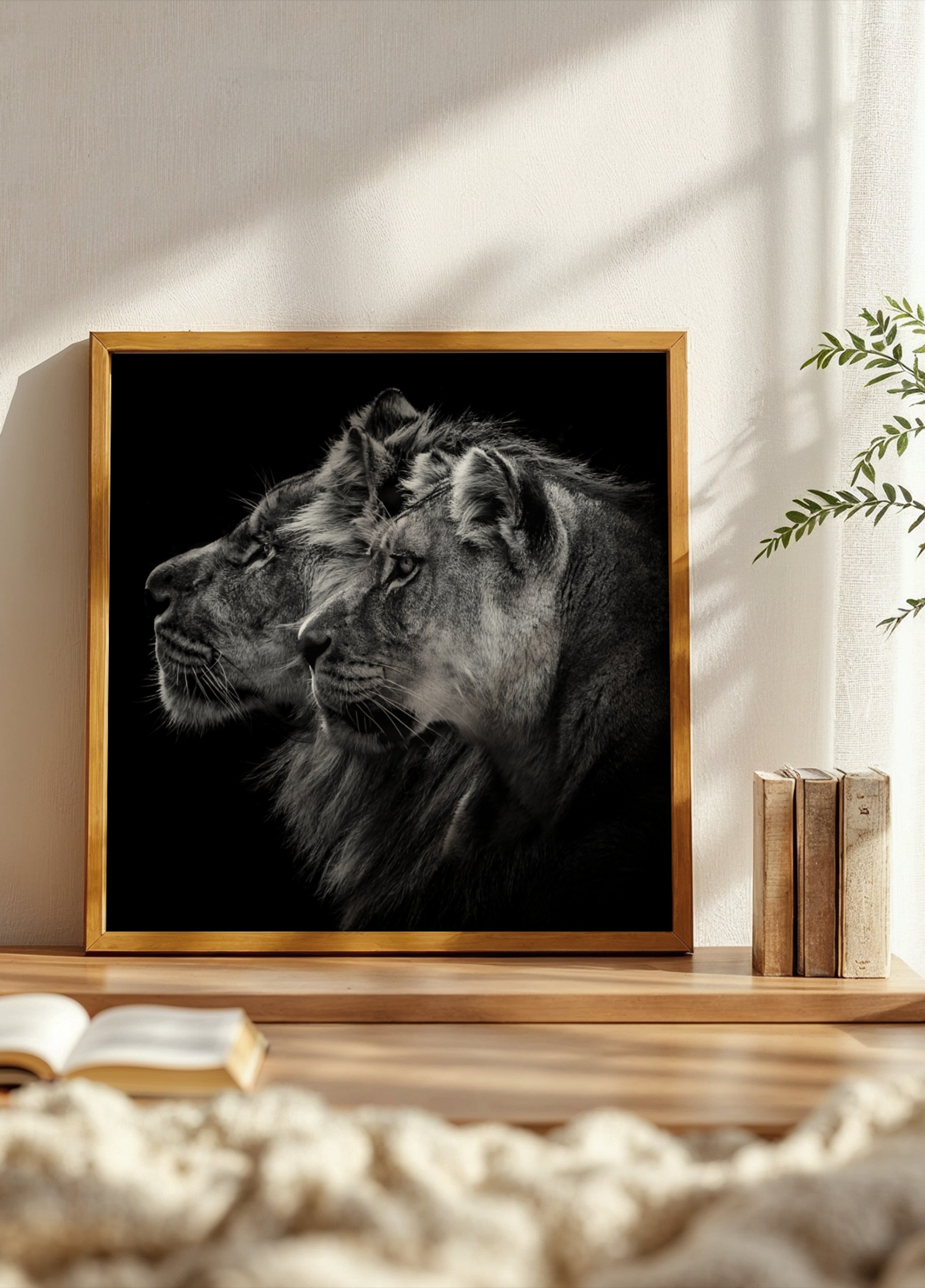 Paire de Lions royaux