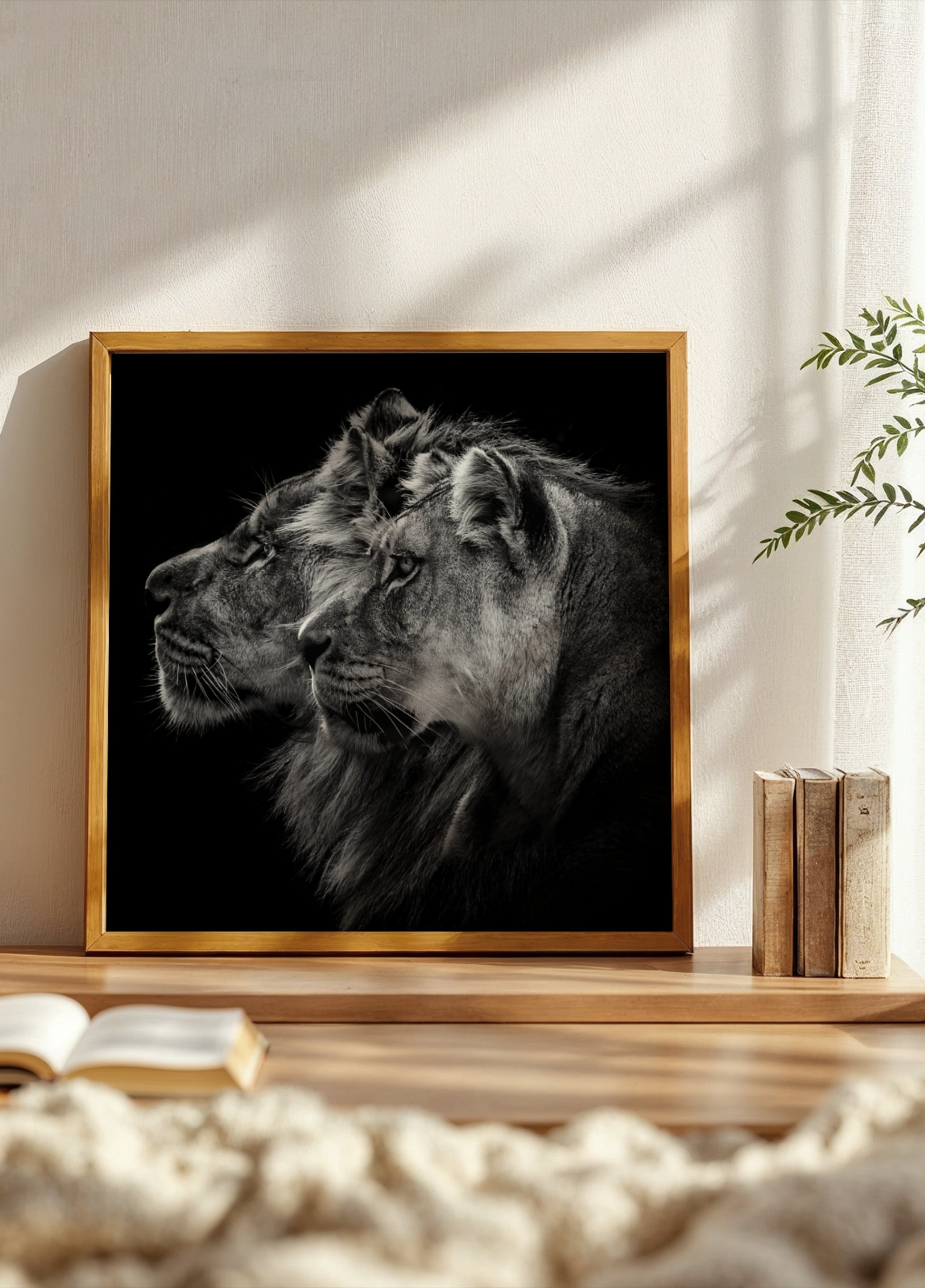 Paire de Lions royaux