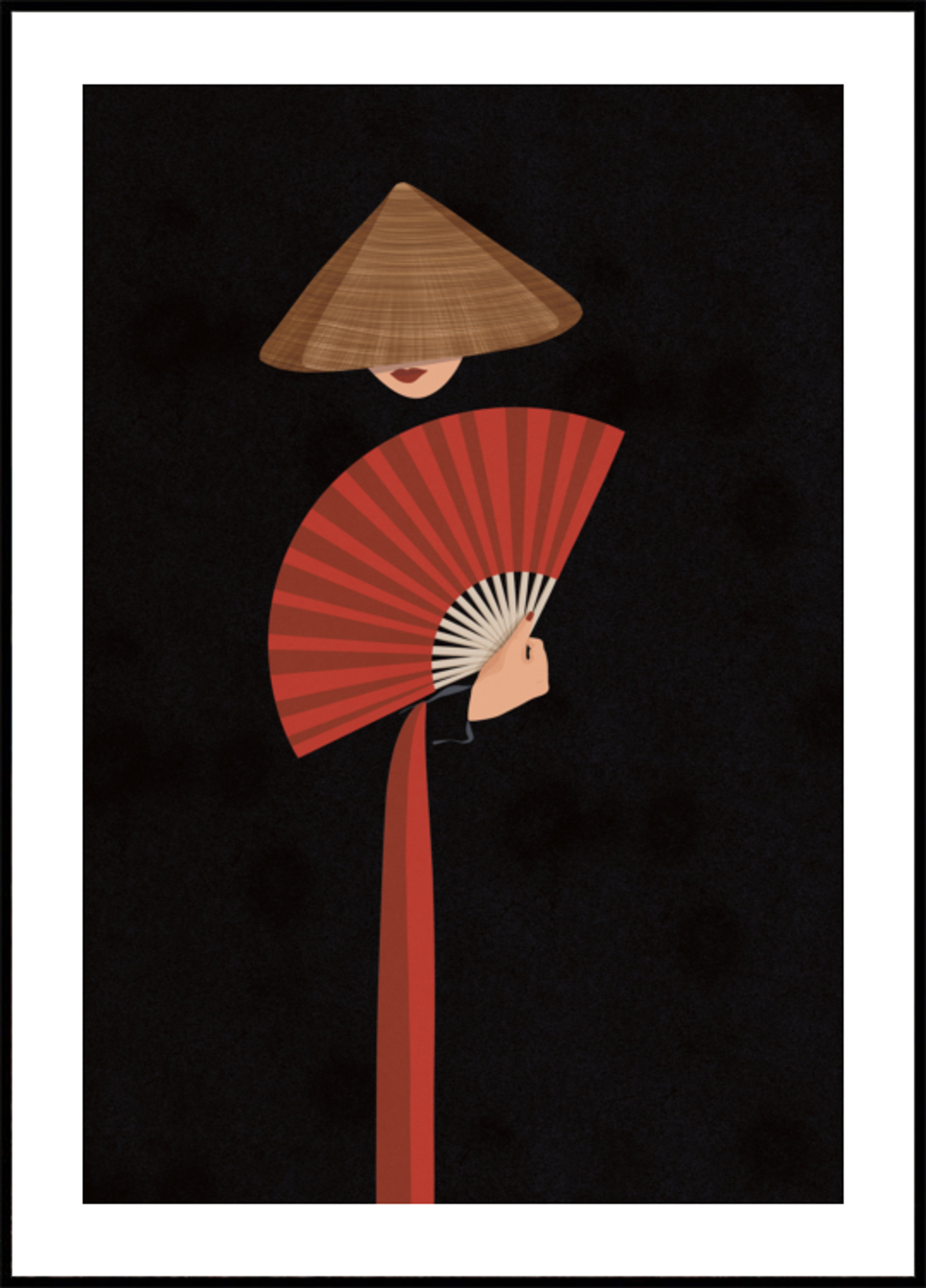 Éventail asiatique élégant