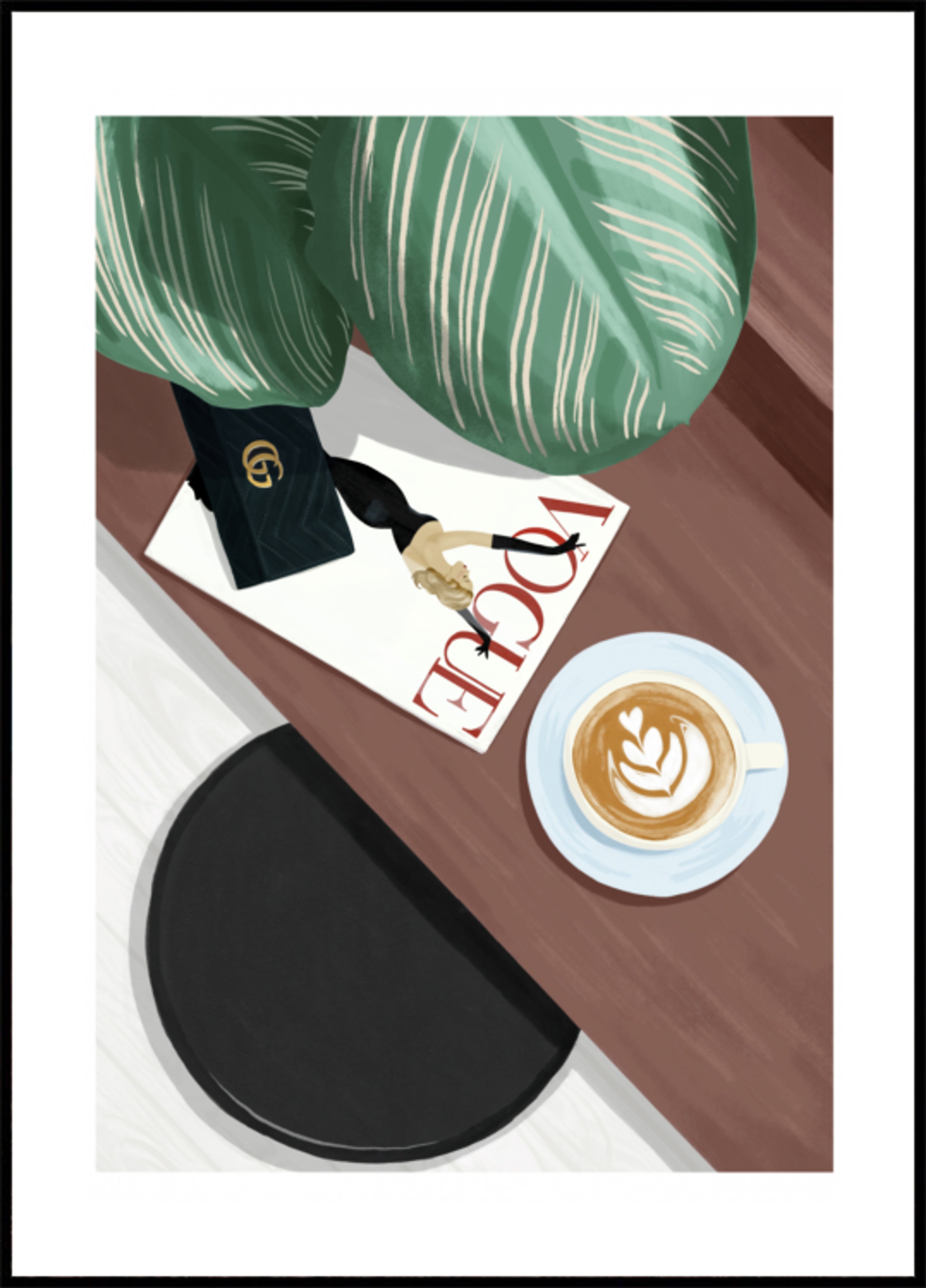 Flatlay de café élégant