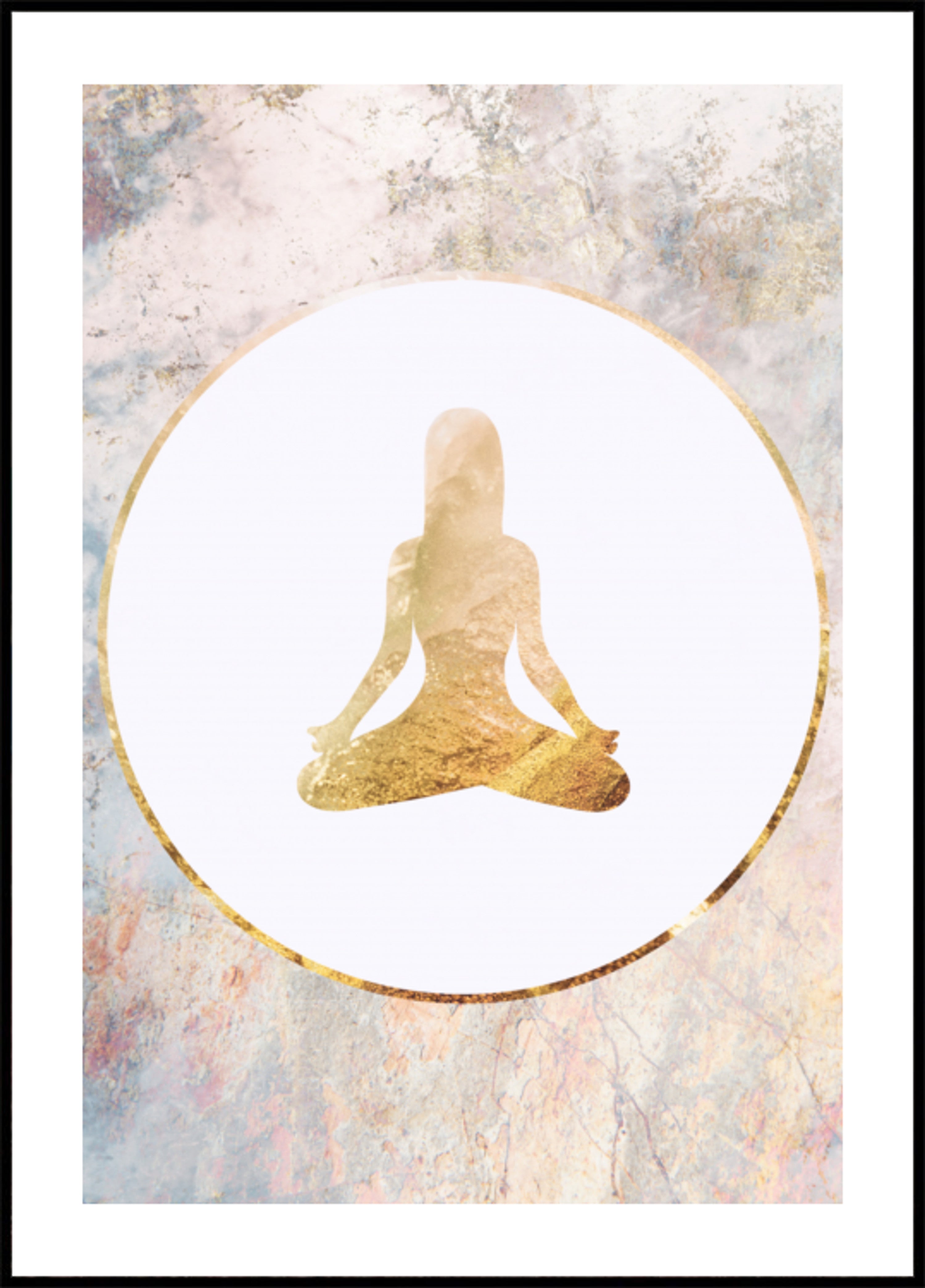 Harmonie de méditation dorée