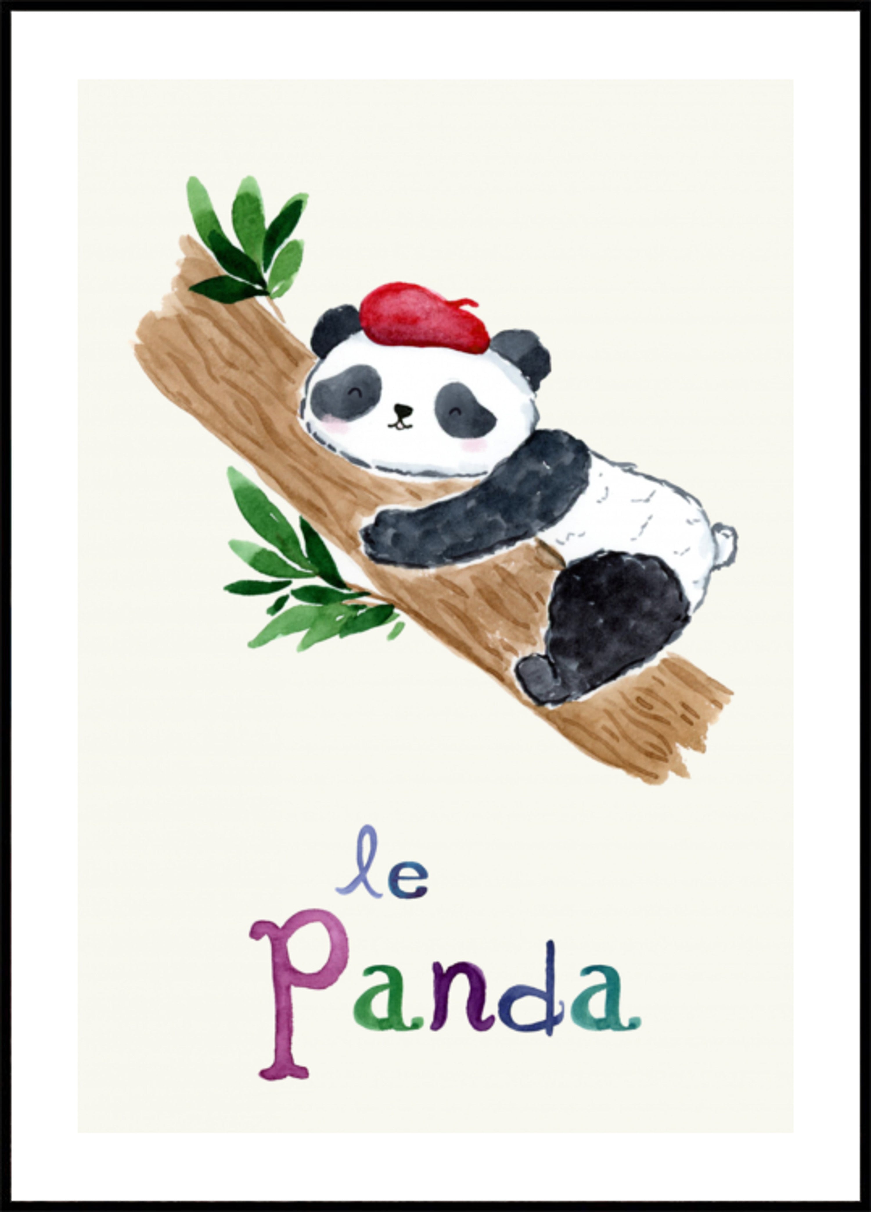 Panda français endormi