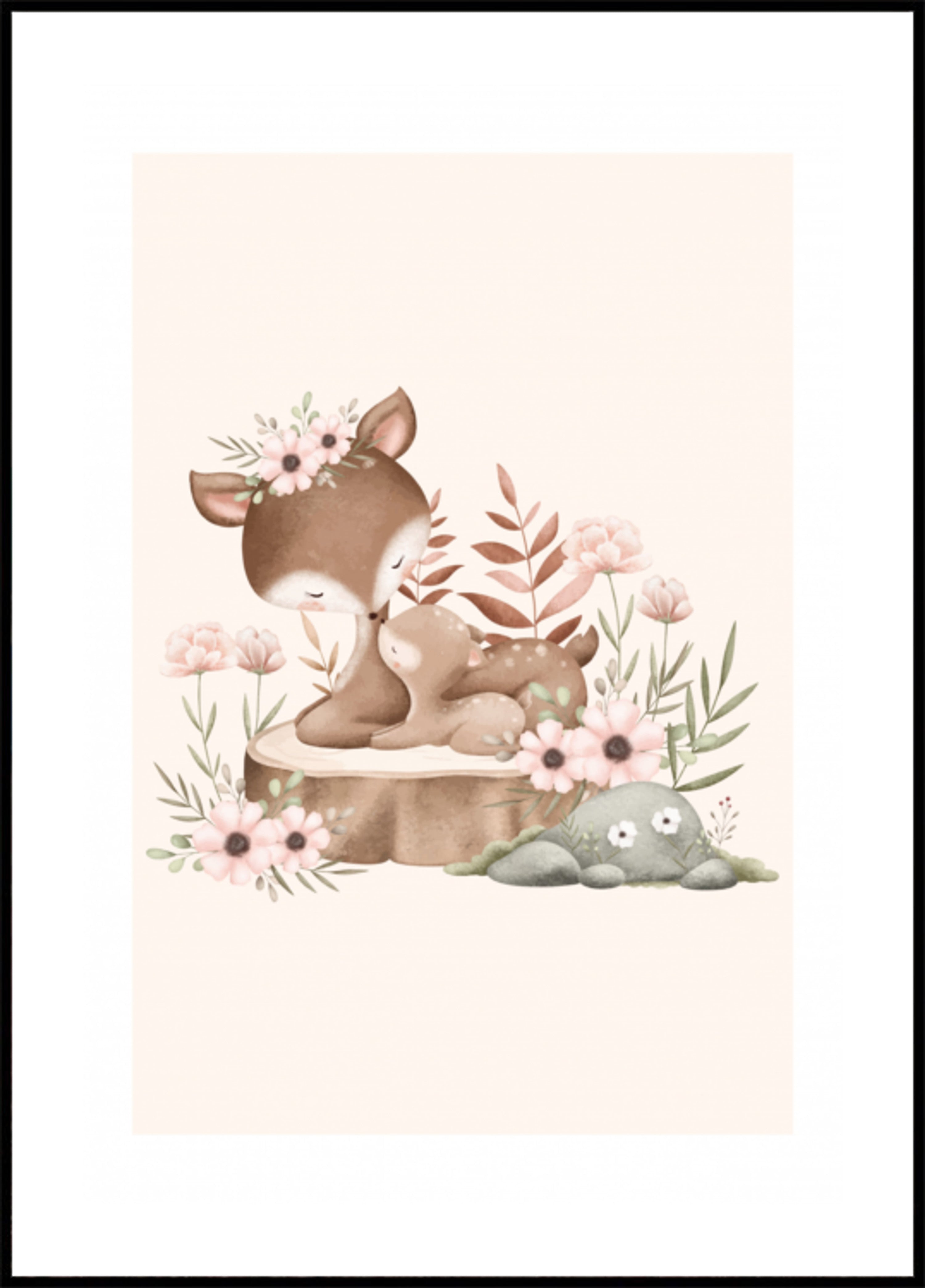 Famille de cerfs doux