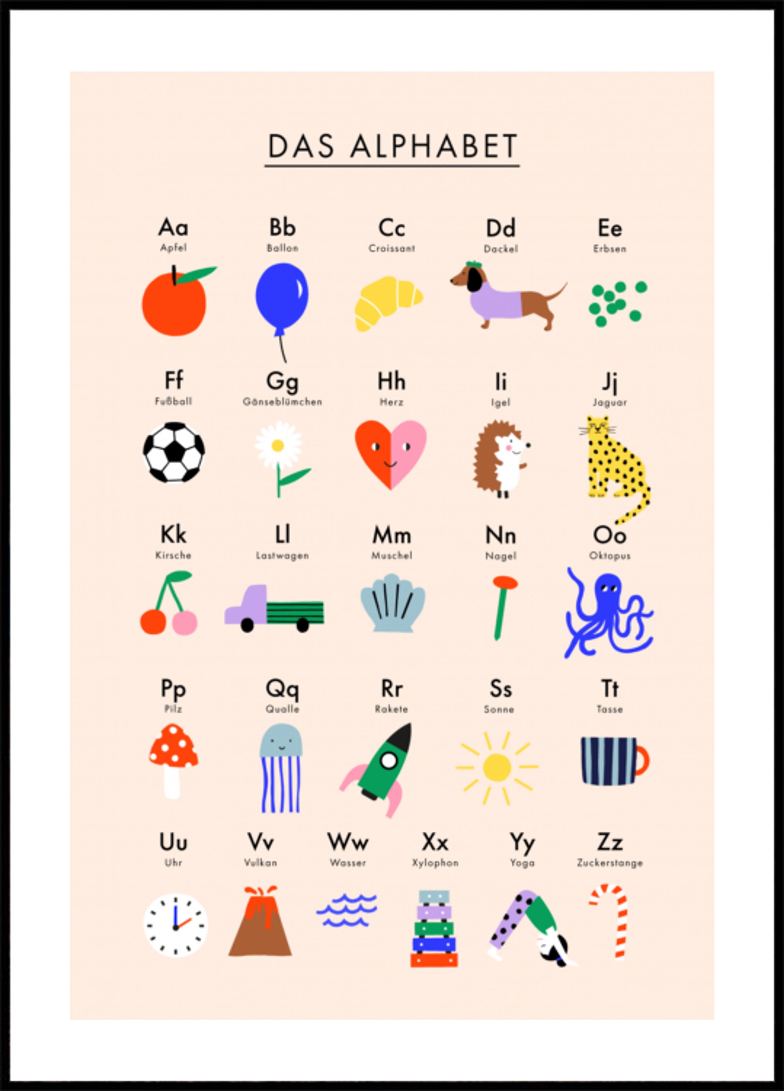 Alphabet allemand mignon