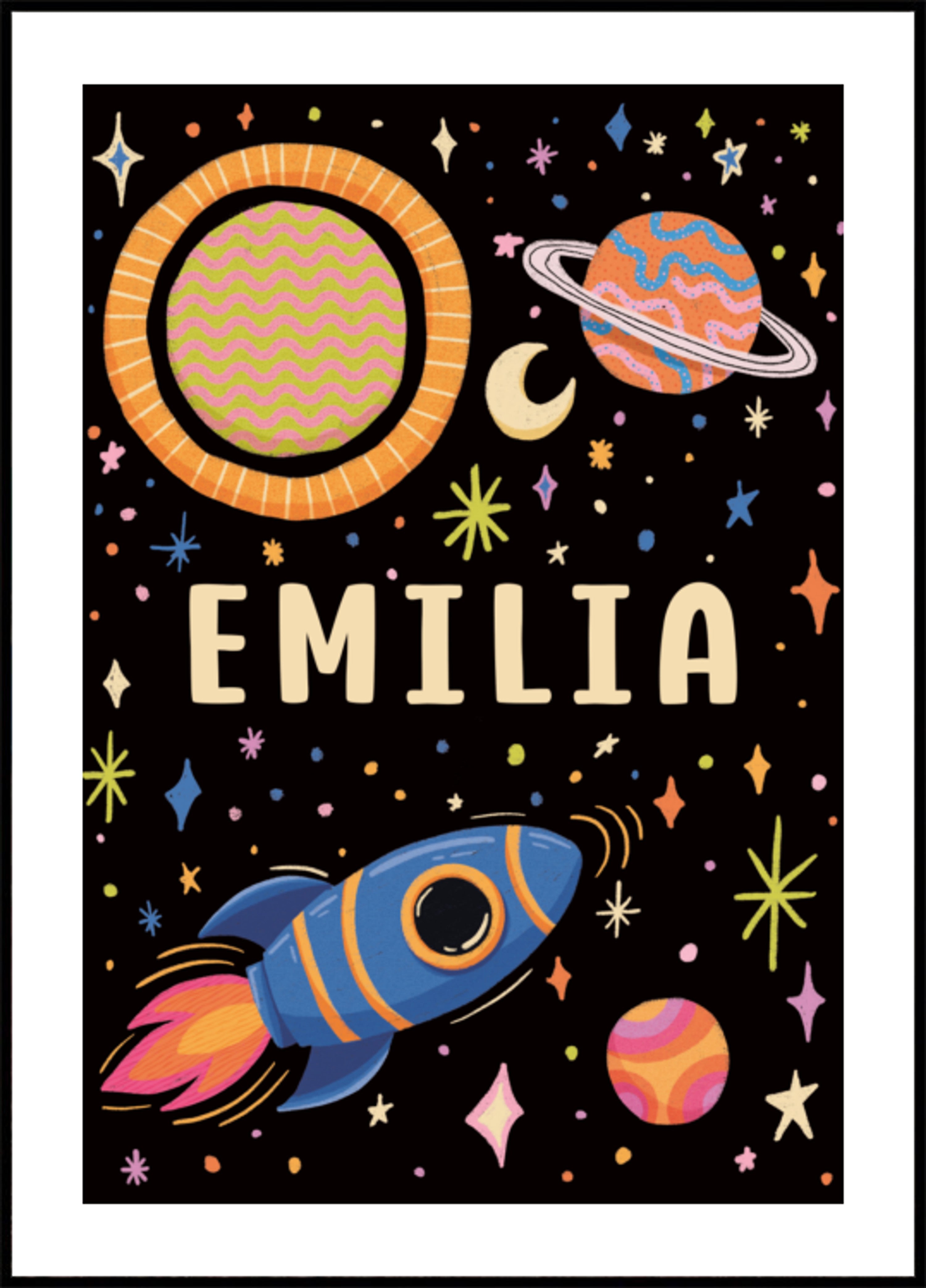 Affiche de voyage dans l'espace personnel