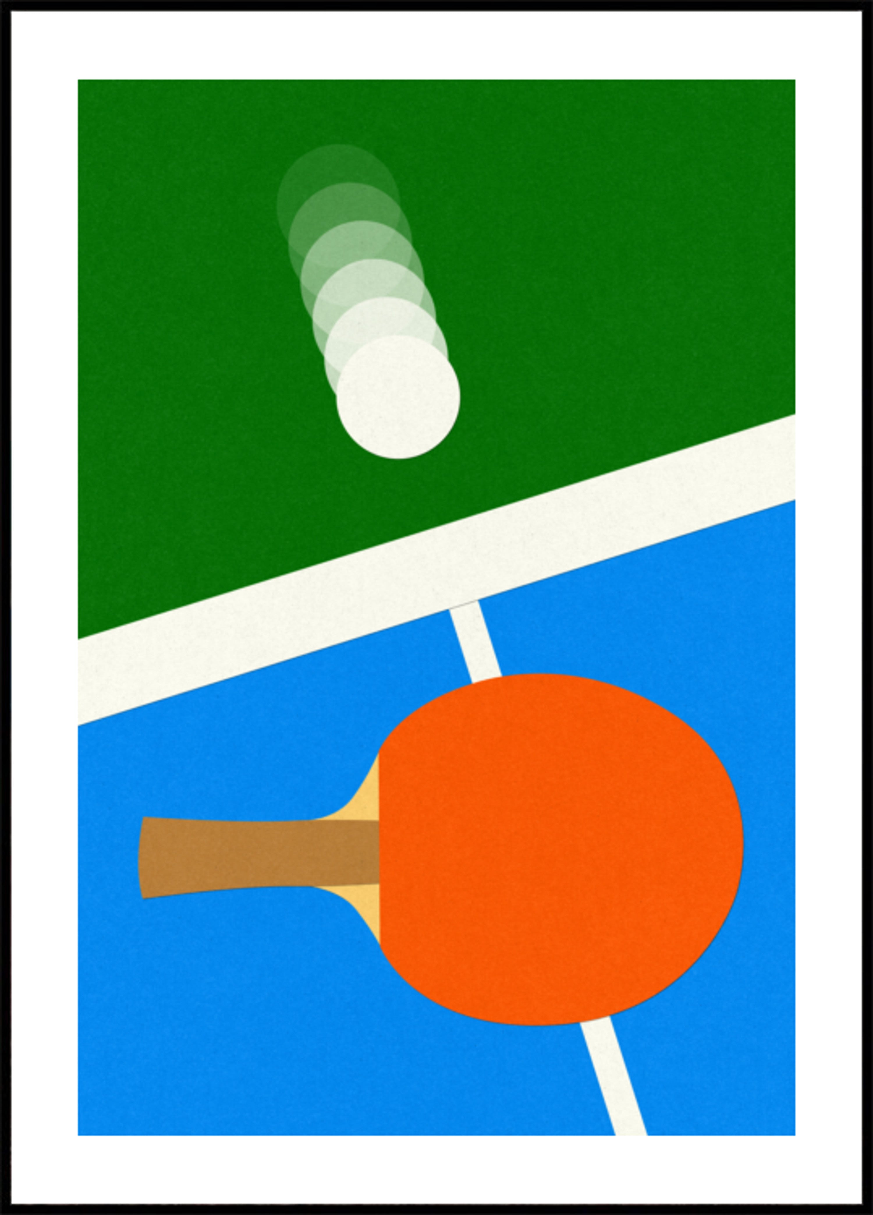 Action de tennis de table