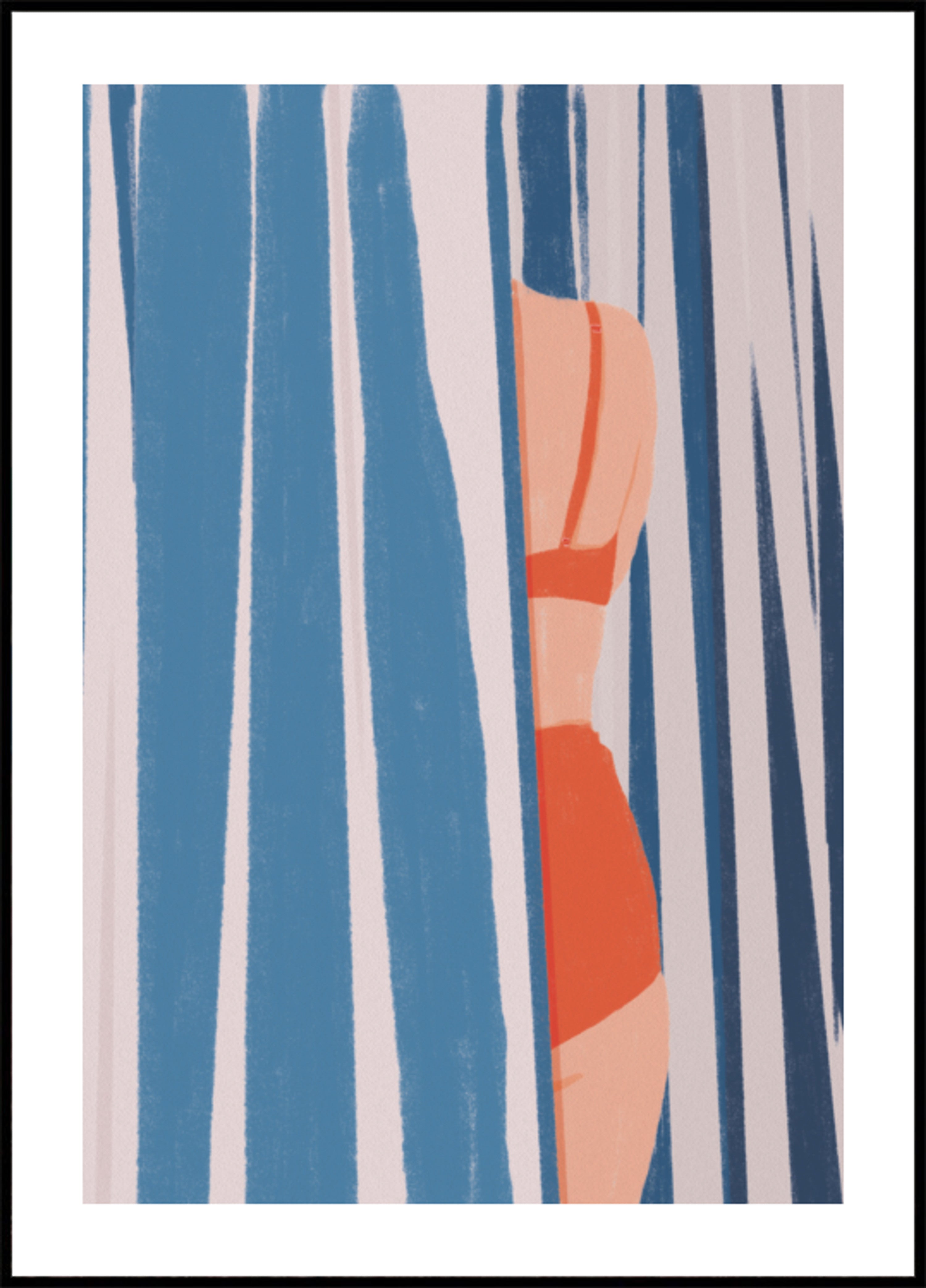 Femme derrière les rayures