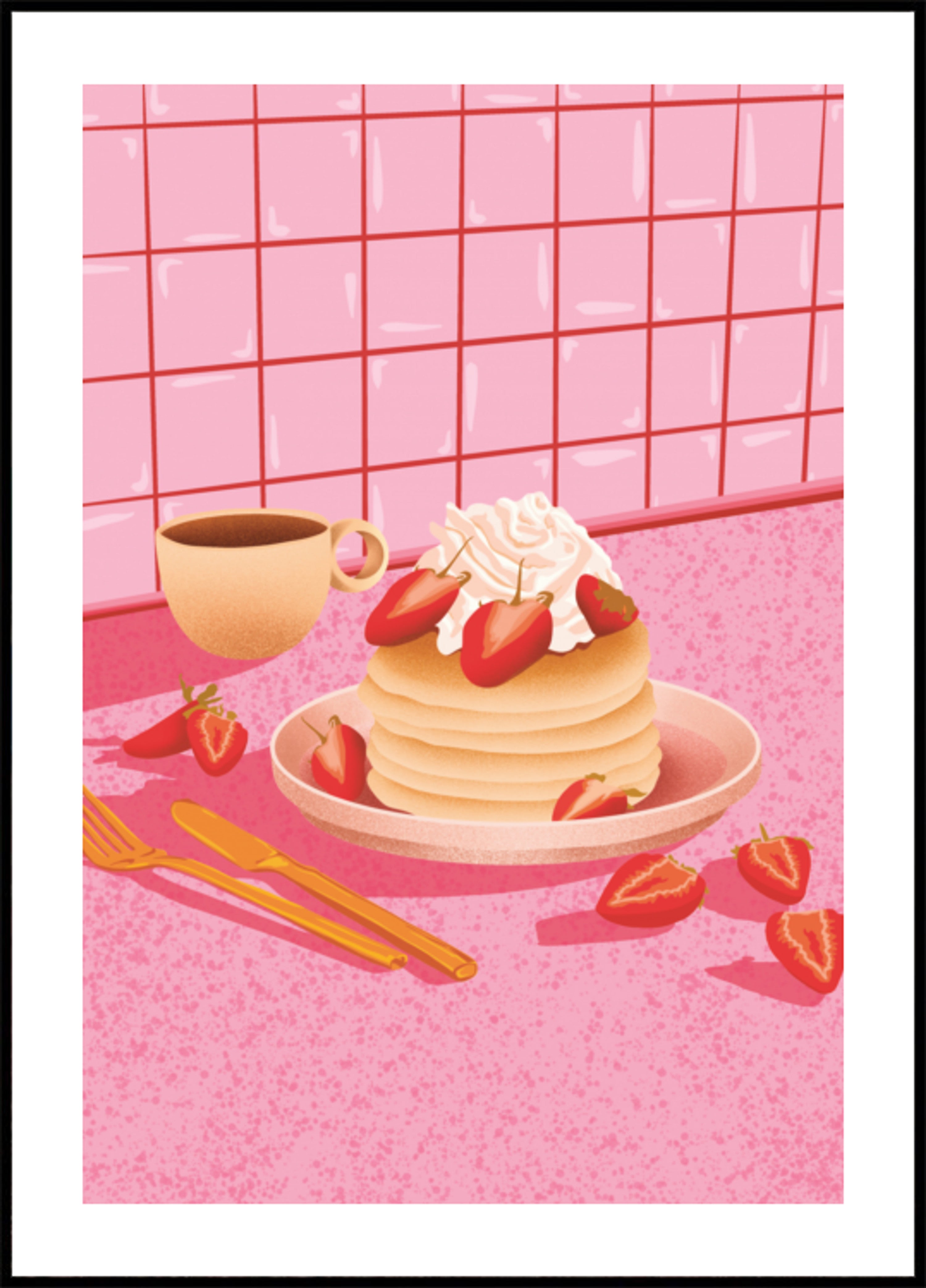 Crêpes sucrées aux fraises