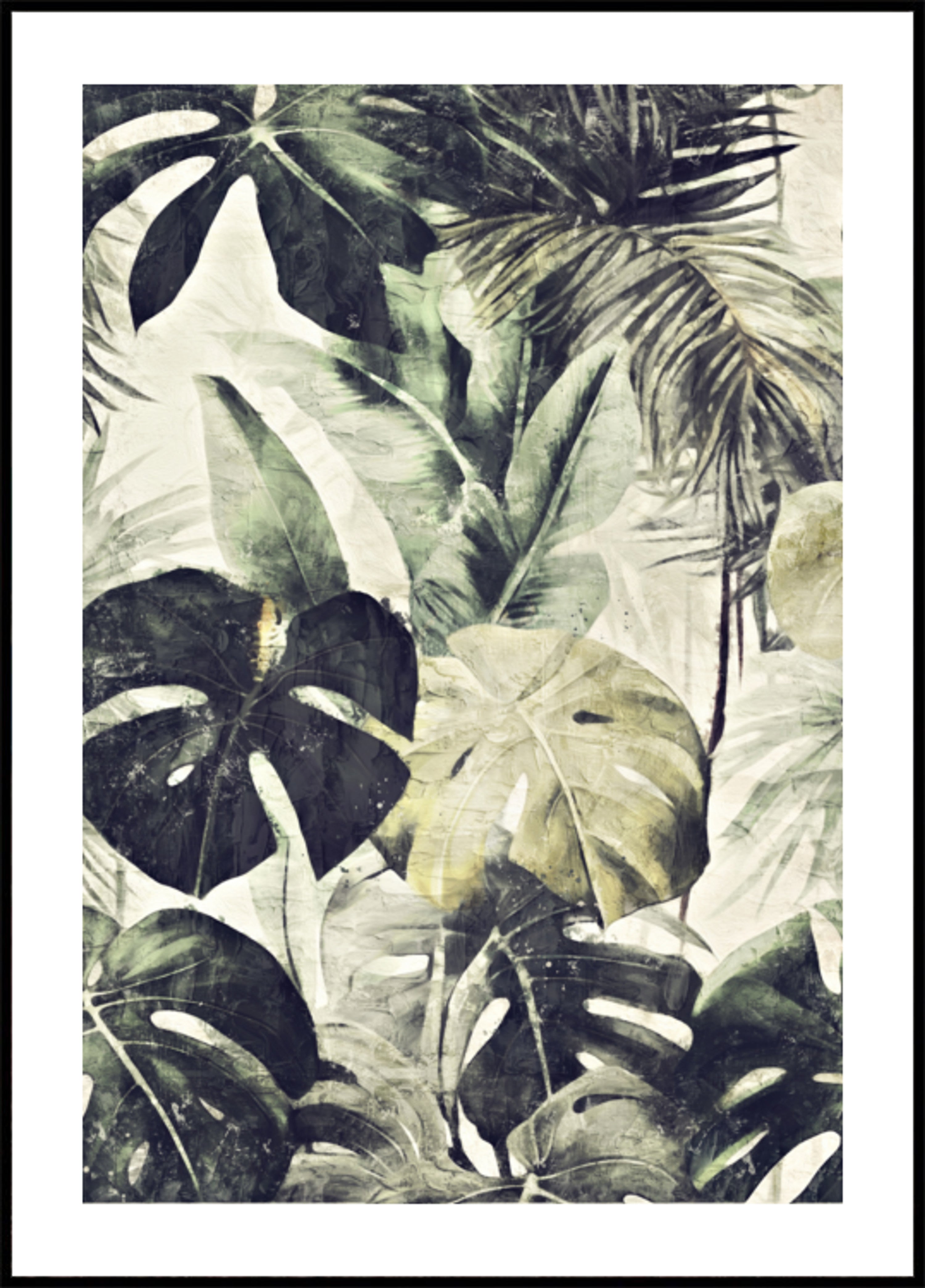 Feuilles de jungle vintage