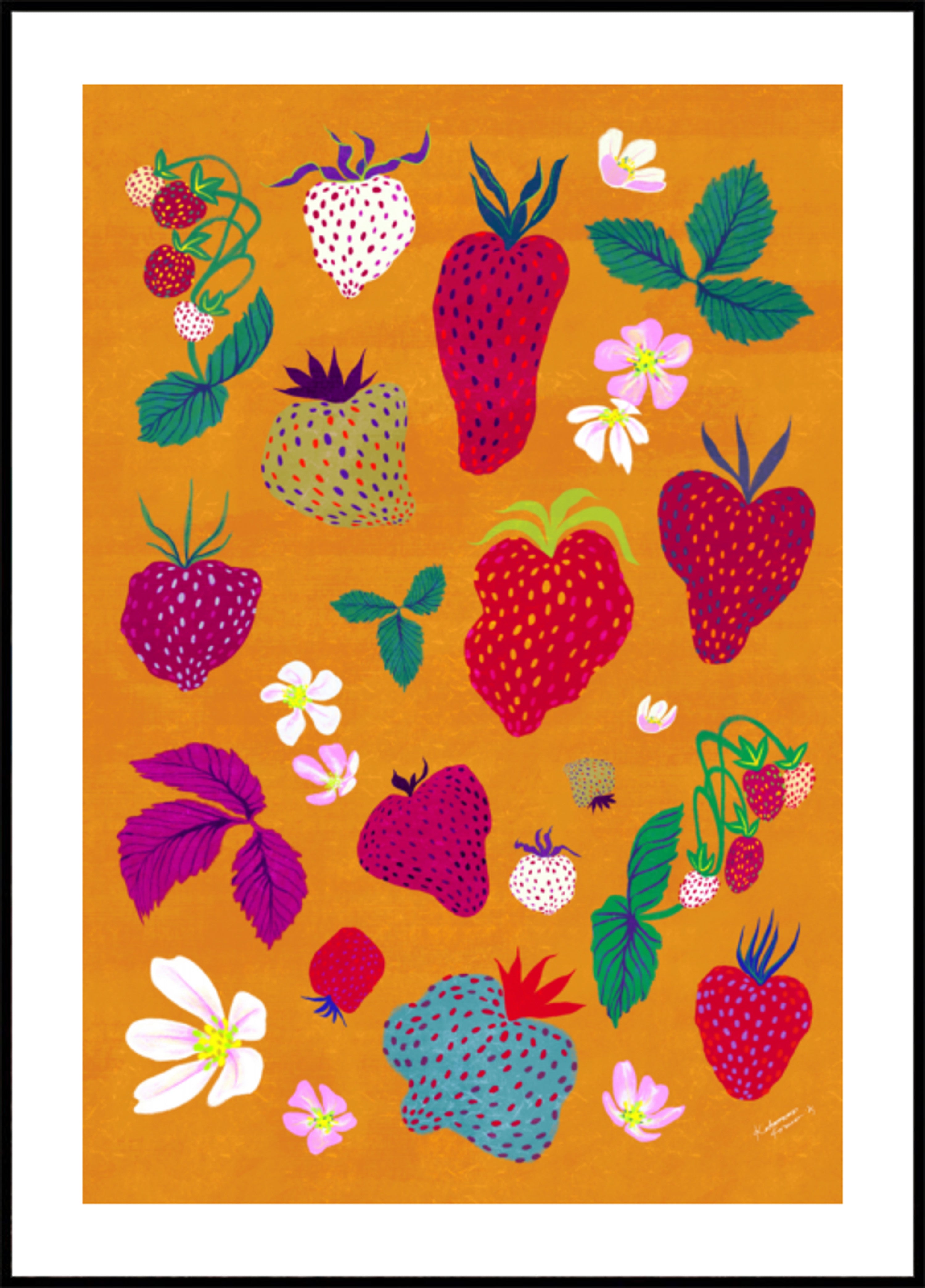Patch coloré aux fraises