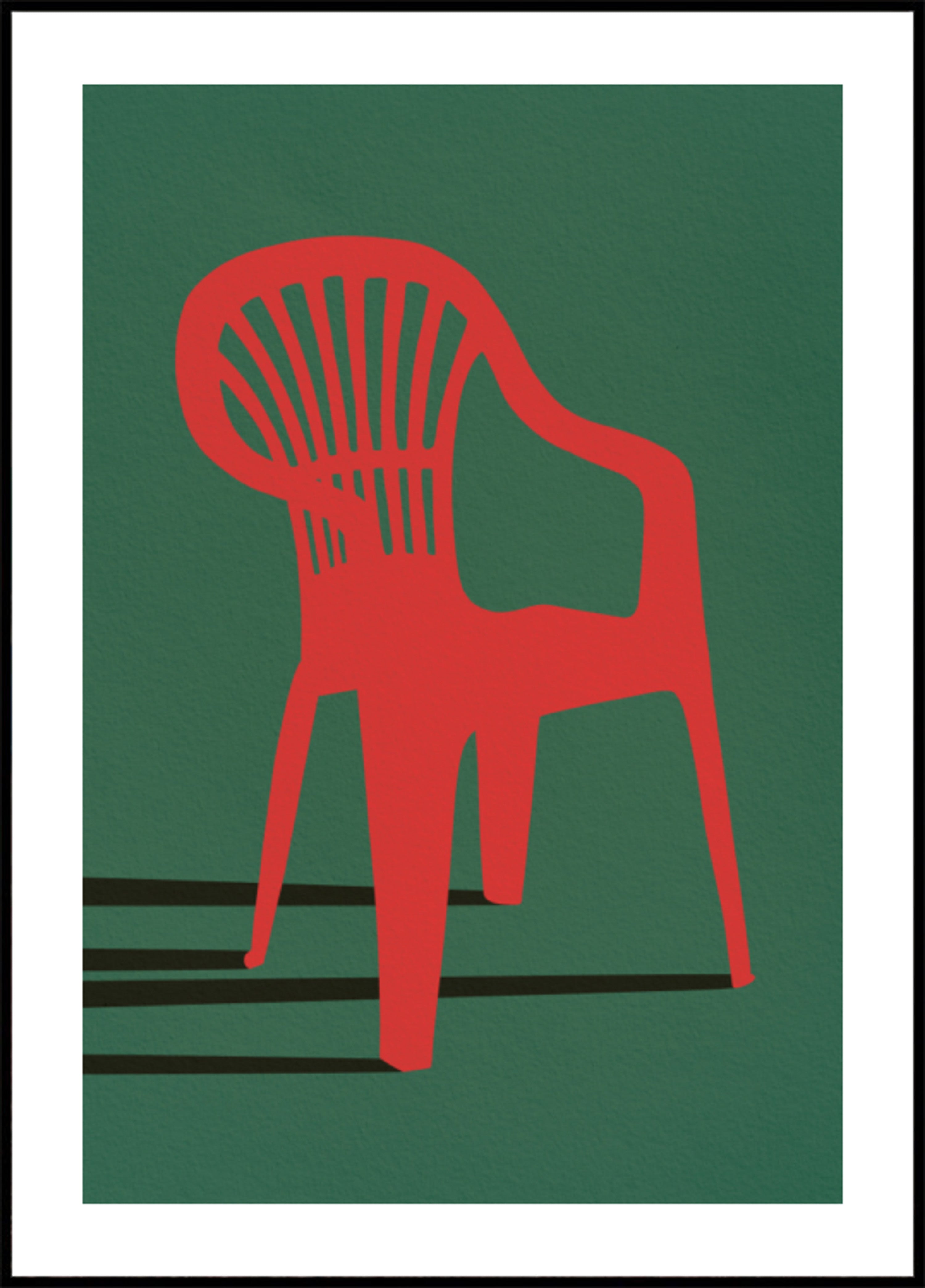 Chaise rouge audacieuse