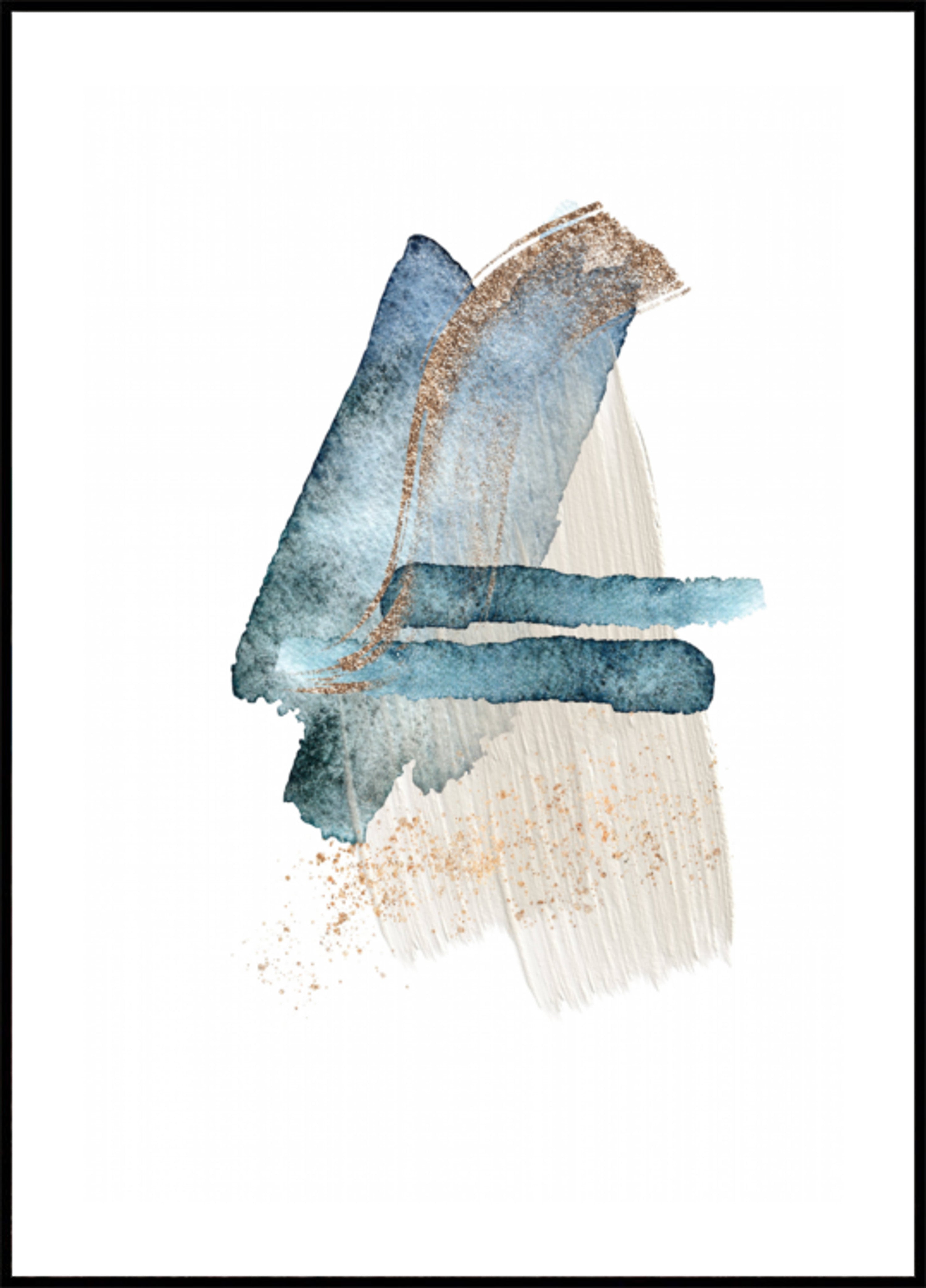 Traits modernes d'or bleu