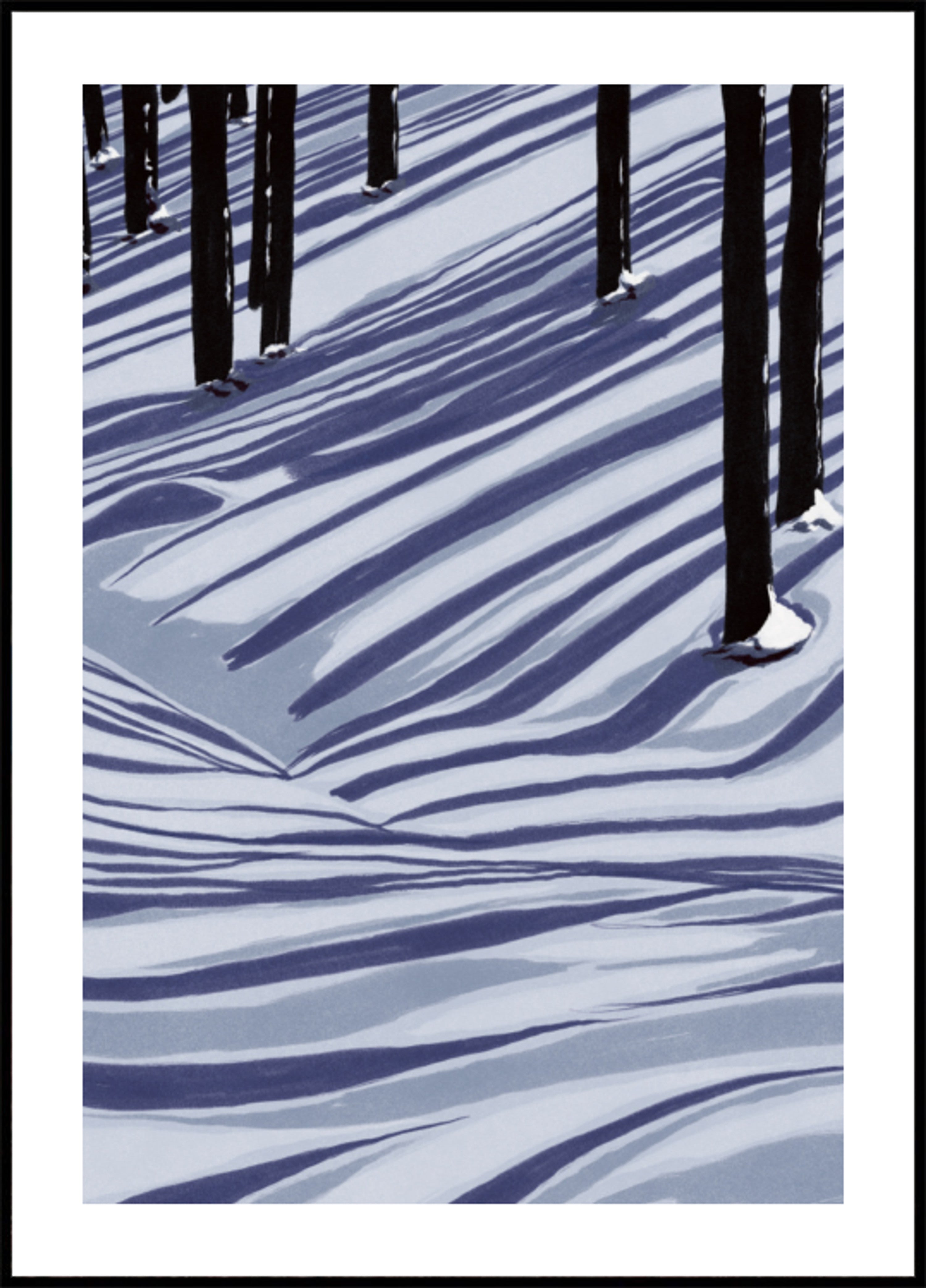 Ombres de la forêt d'hiver