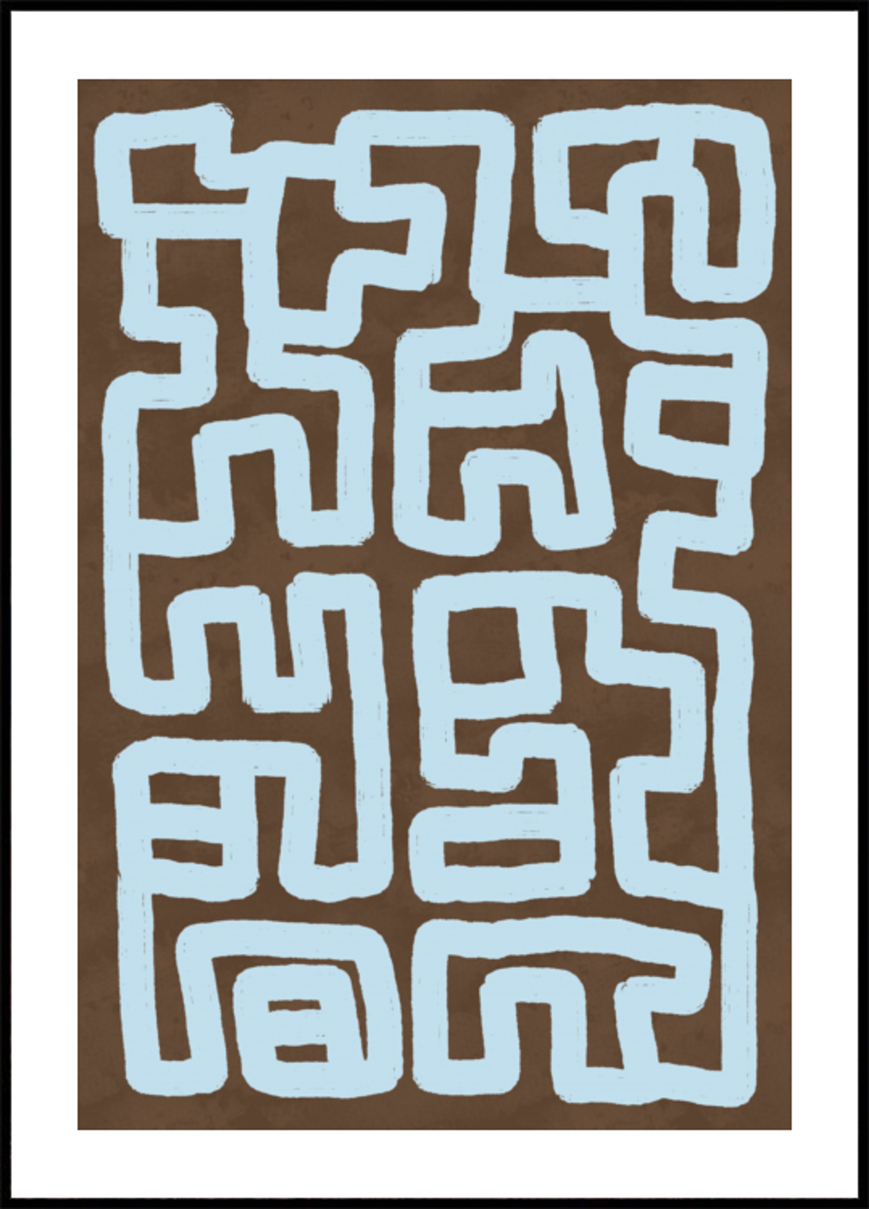 Labyrinthe sinueux abstrait