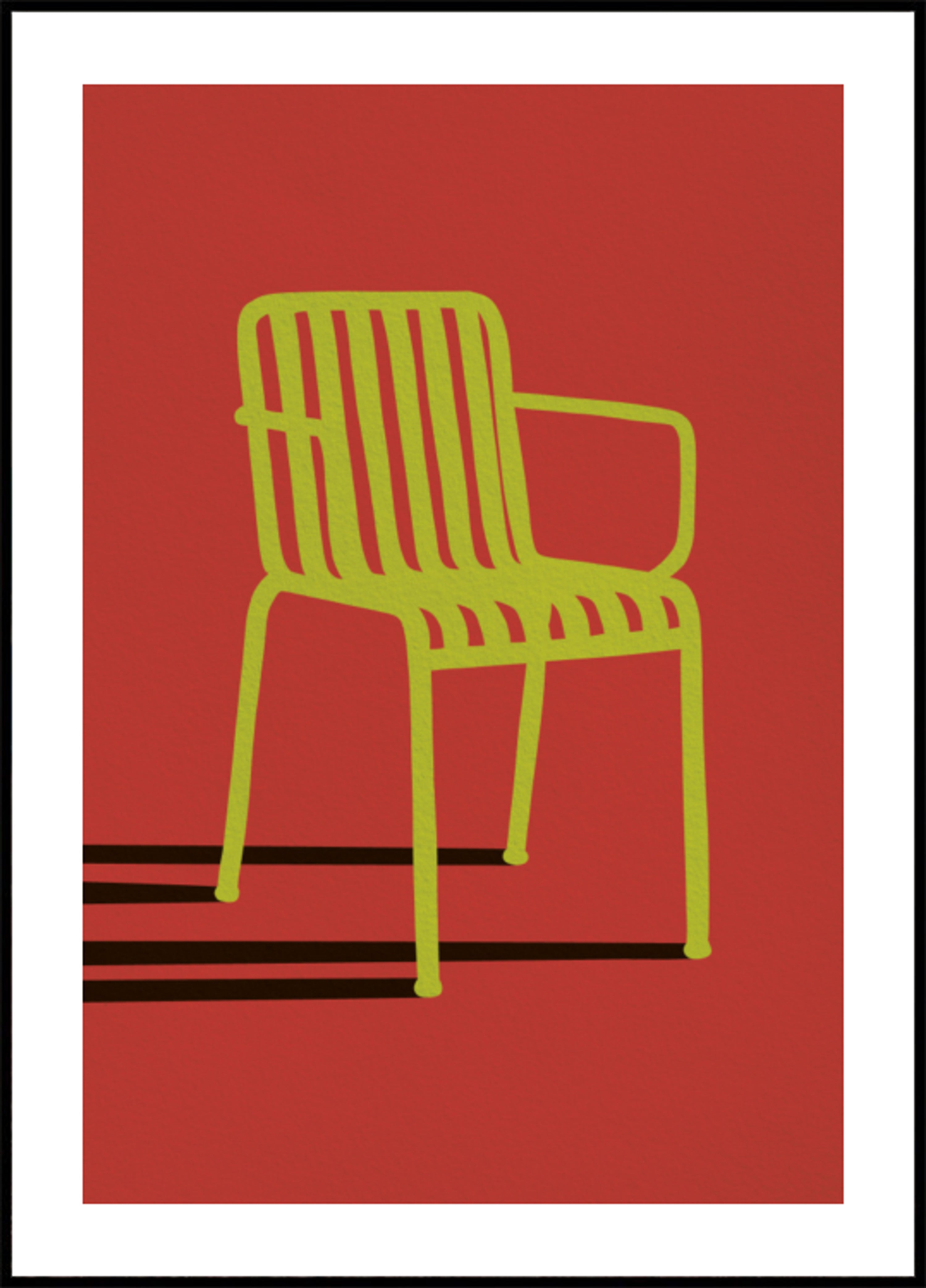 Ombre de chaise verte