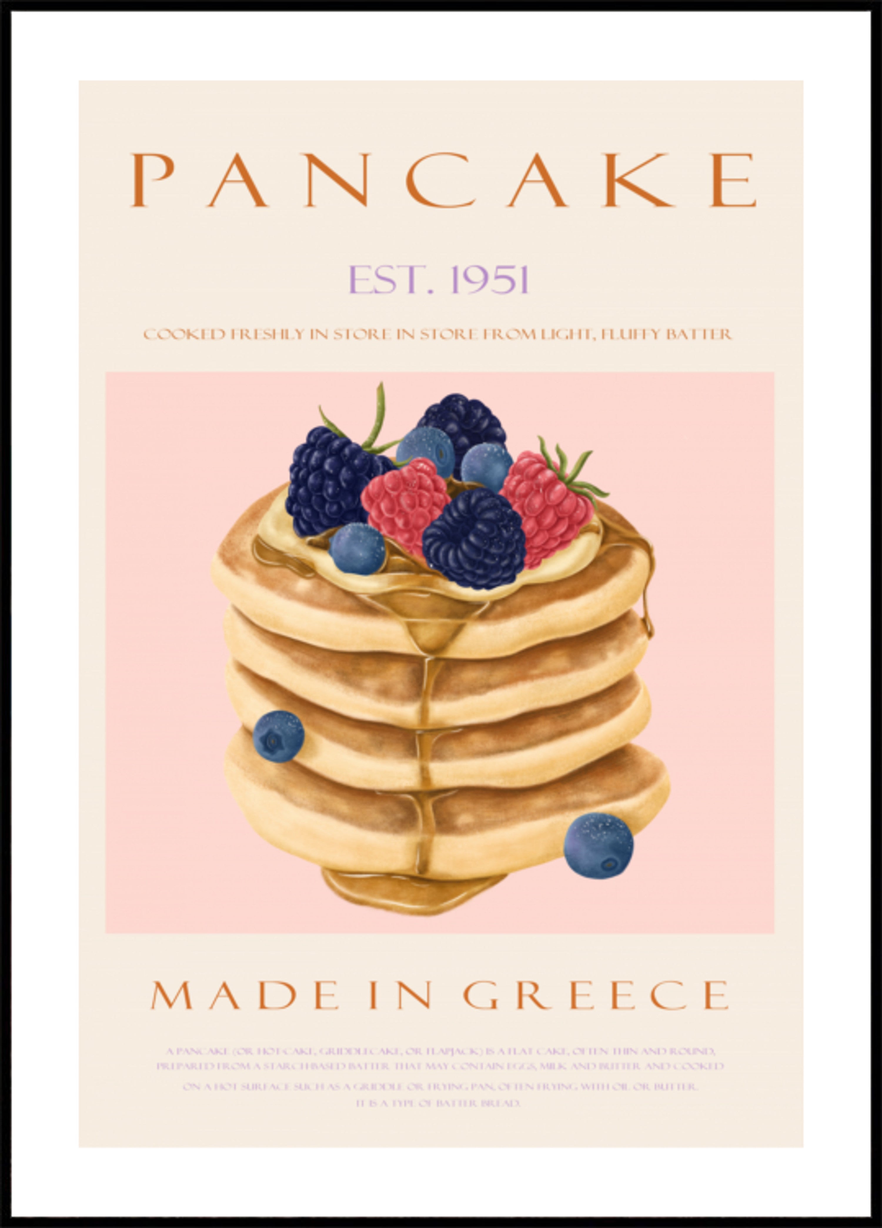 Crêpes aux baies empilées
