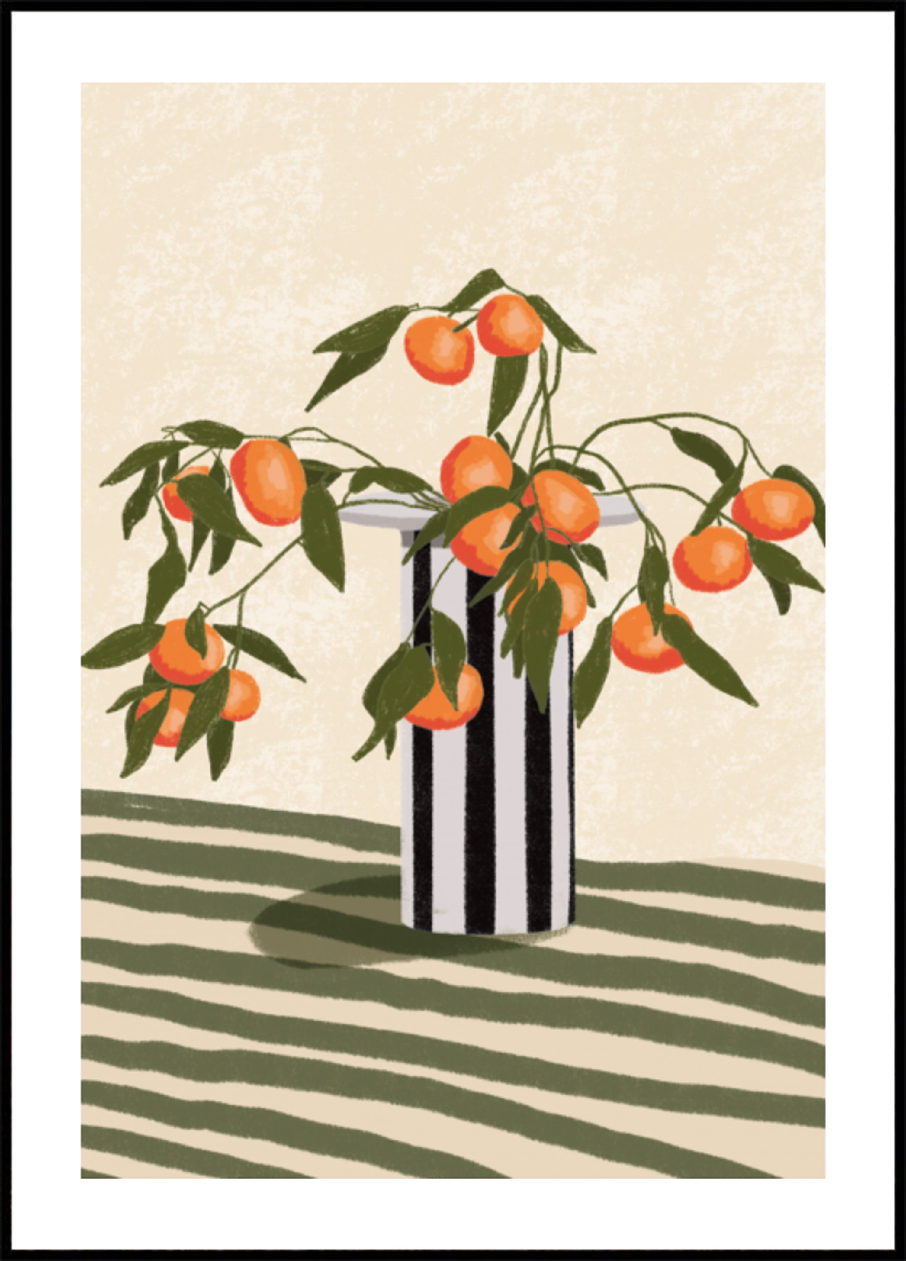 Vase Branches Oranges