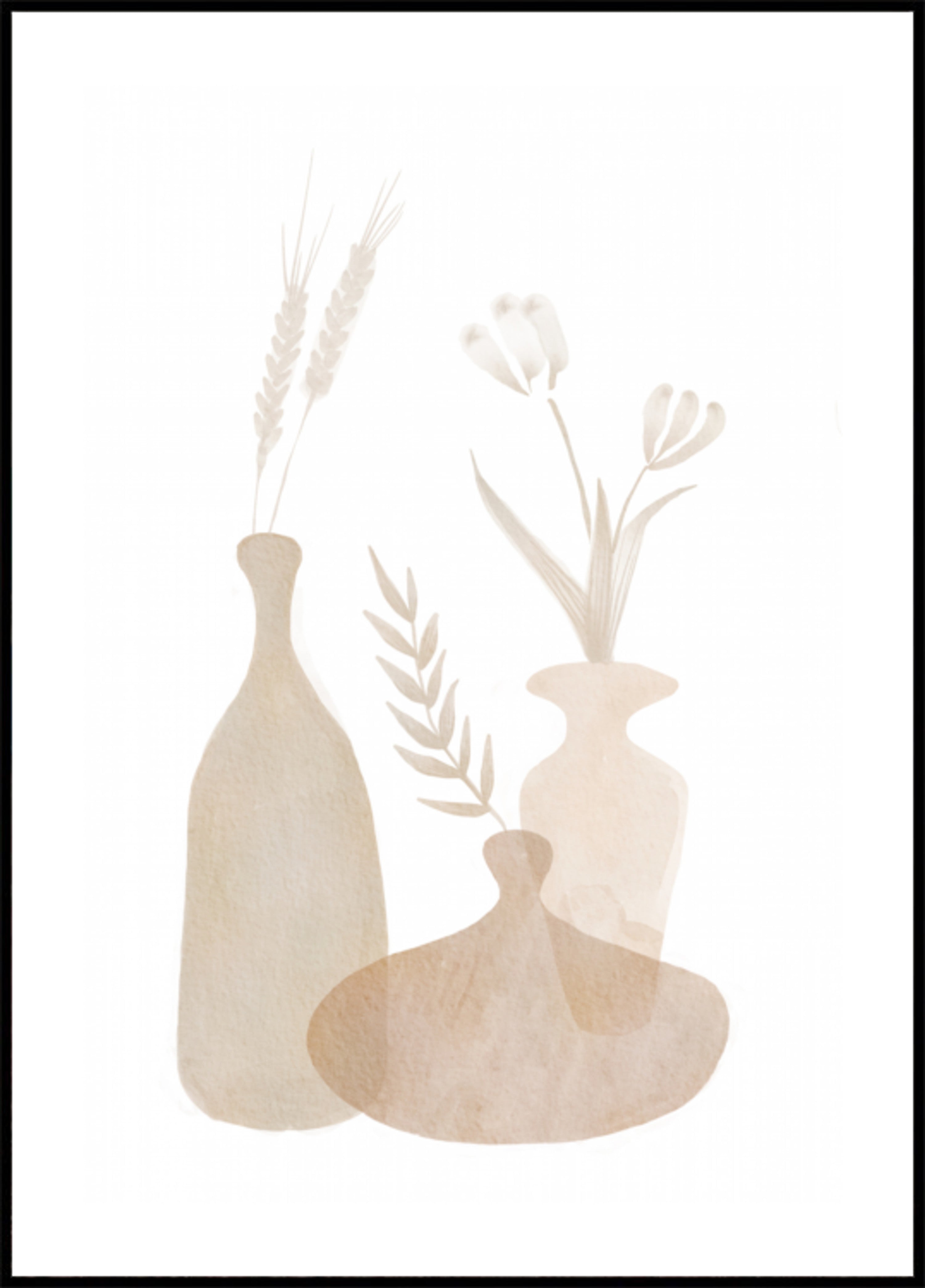 Vases neutres doux