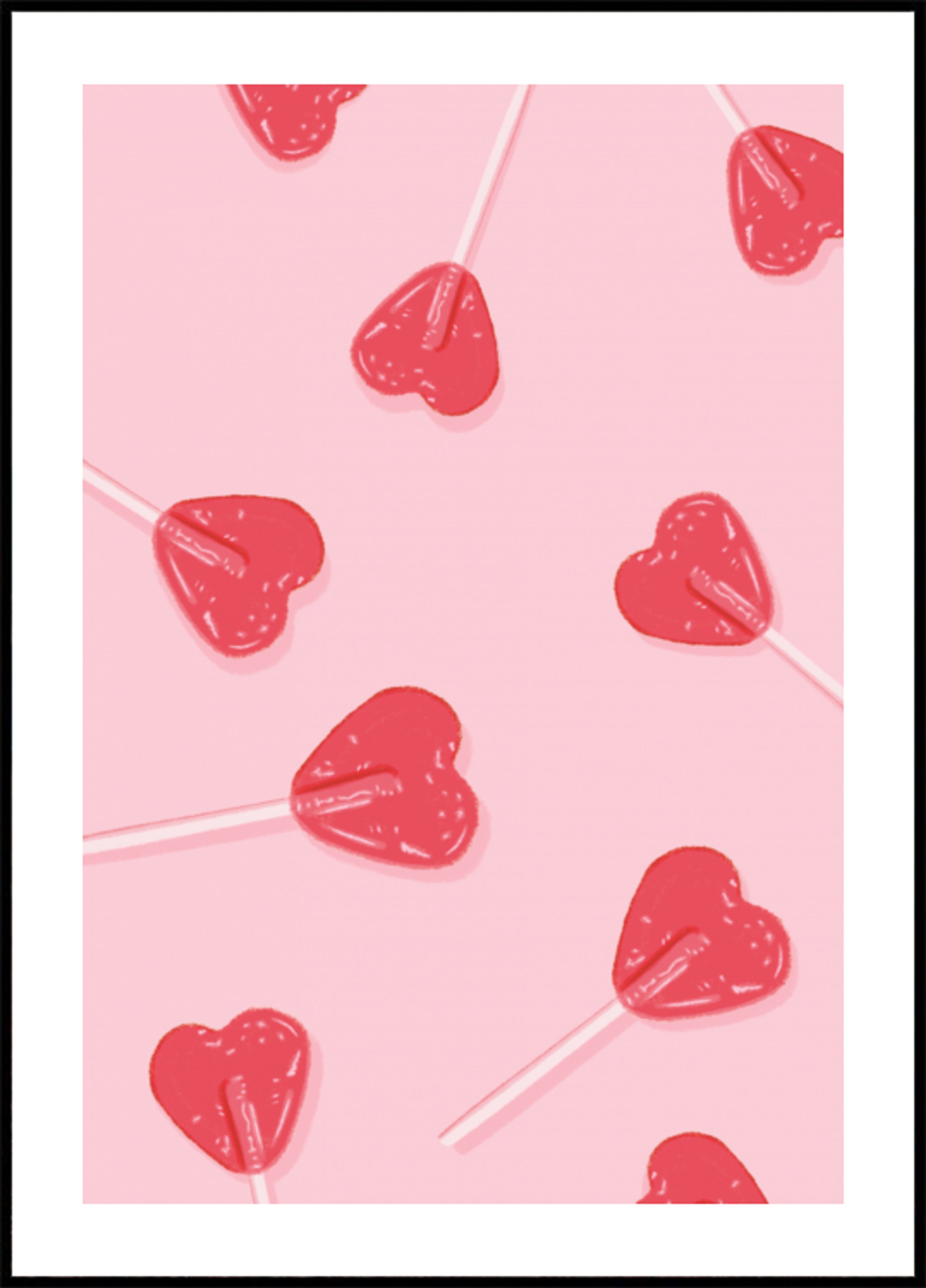 Sucettes Coeur Rose