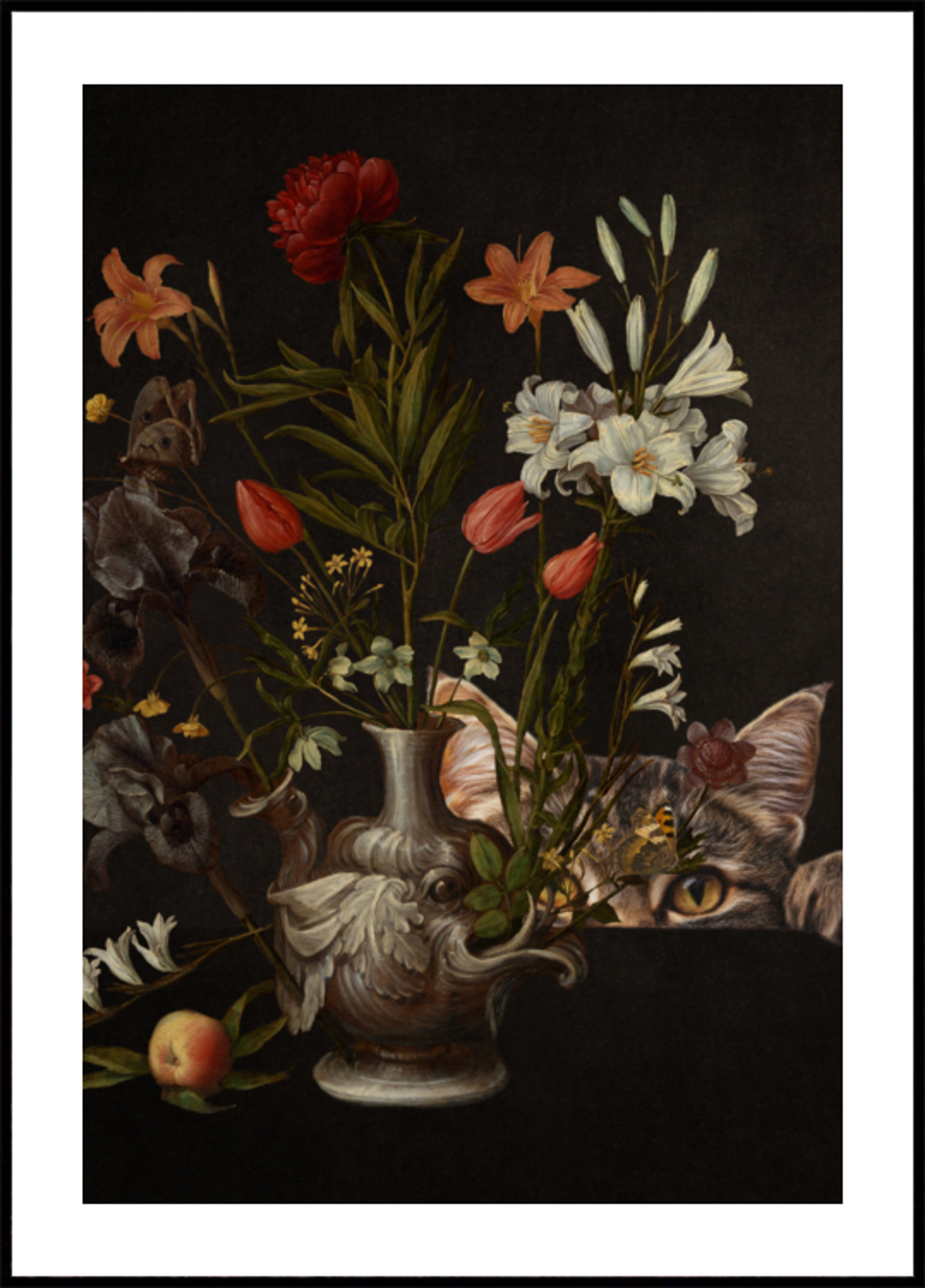 Fleurs de chat curieux