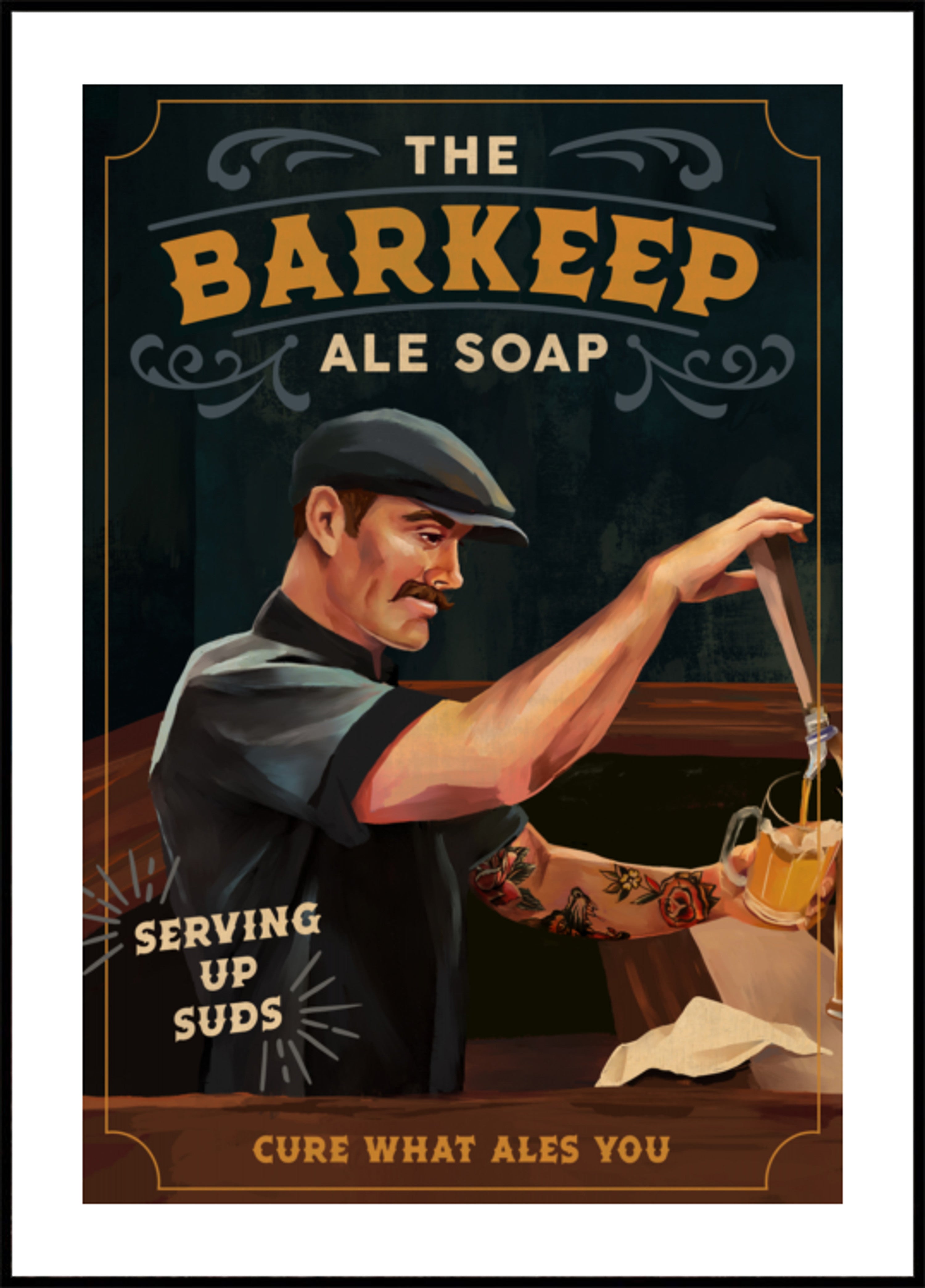 Affiche de savon de barman 20x30
