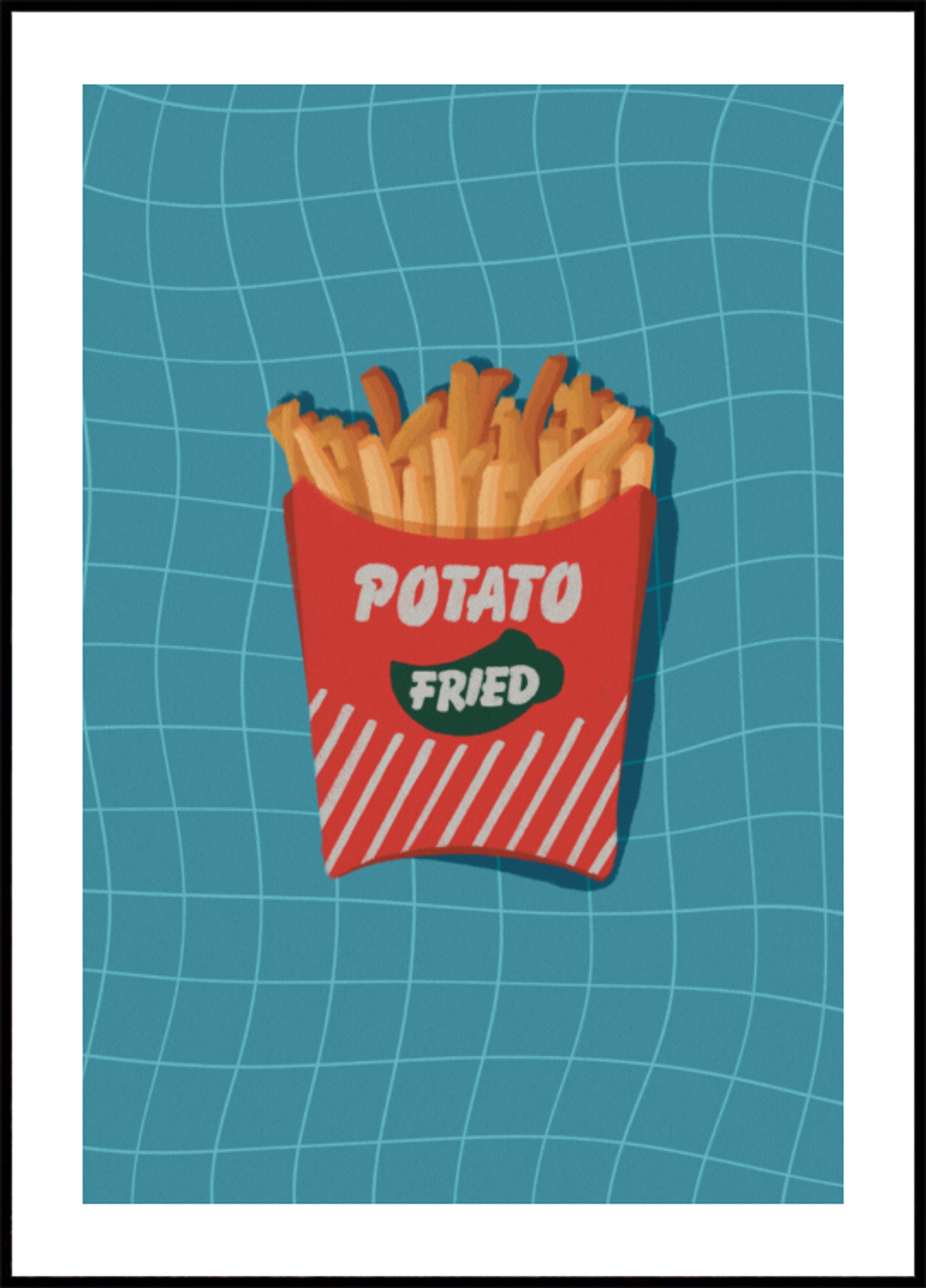 Collation de frites rétro