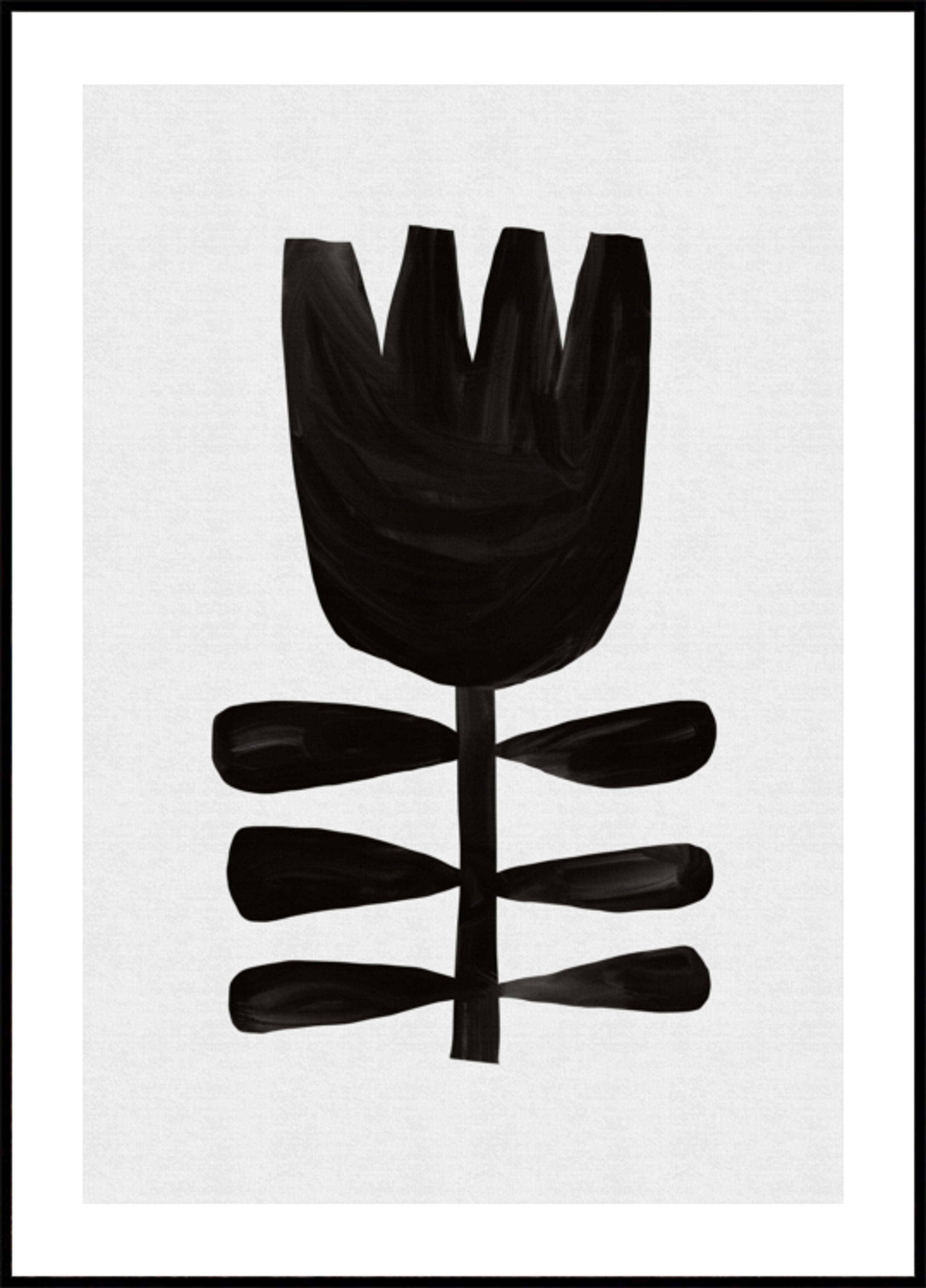 Fleur abstraite noire