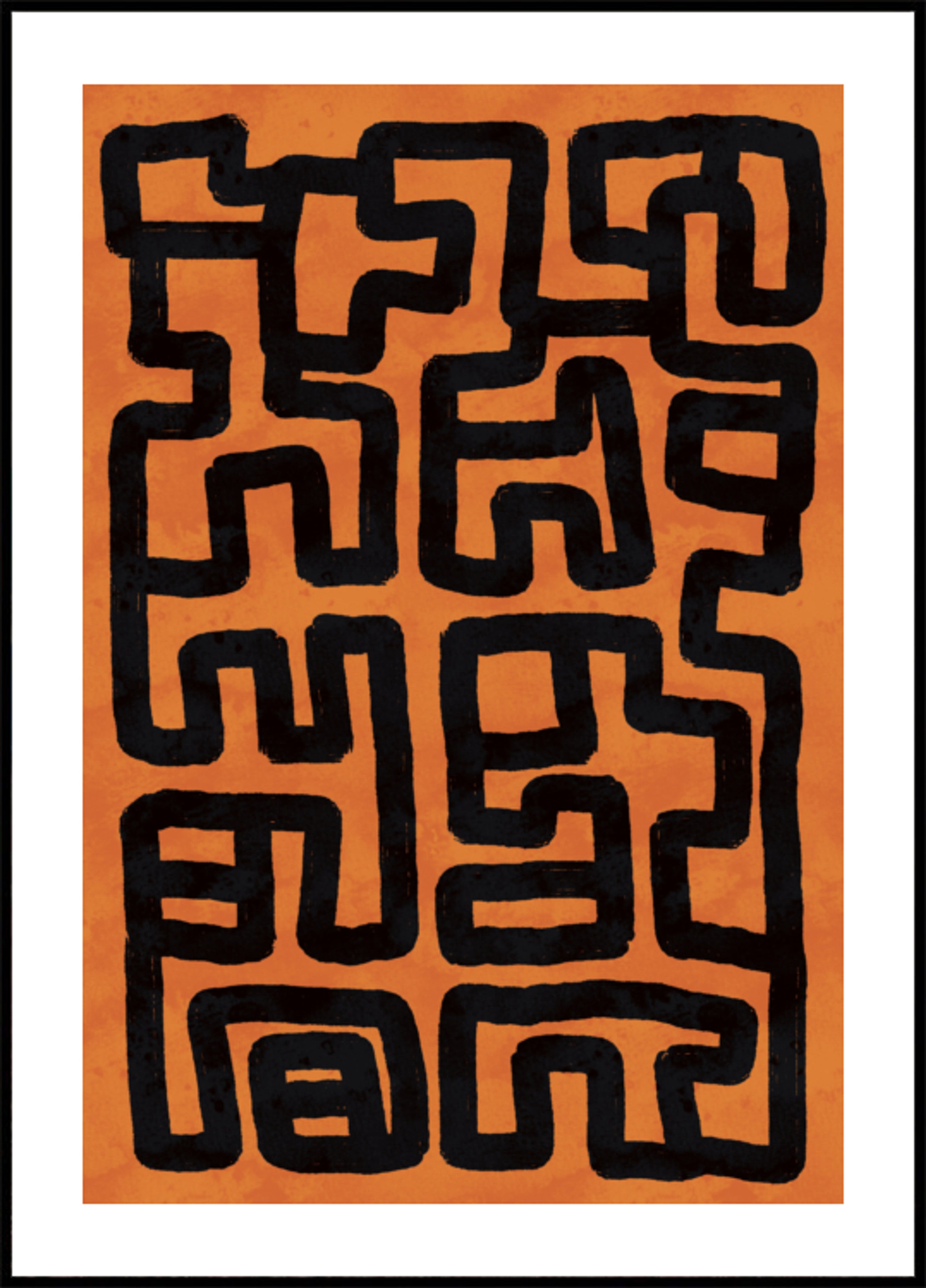 Labyrinthe tribal abstrait