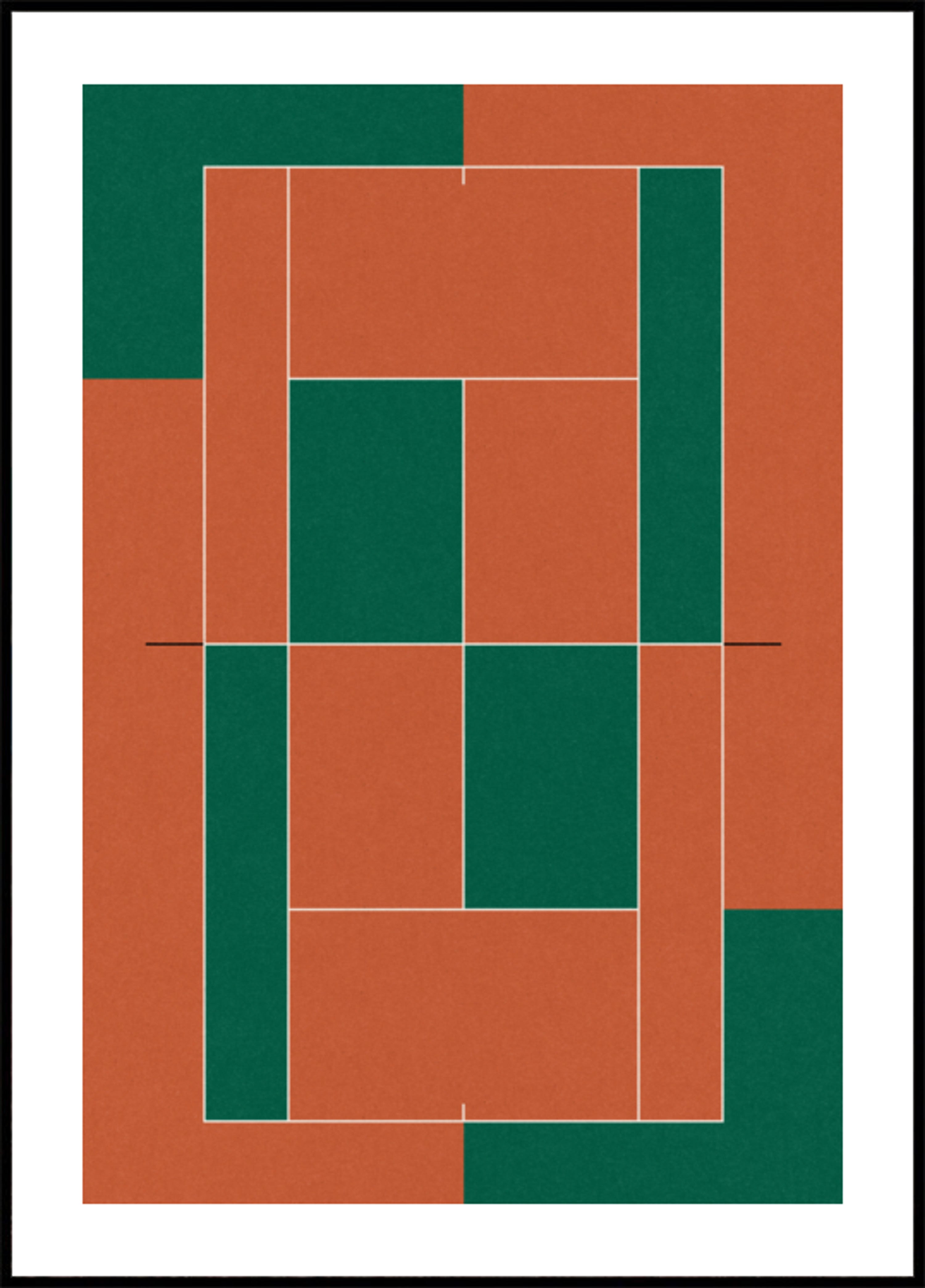 Court de tennis géométrique