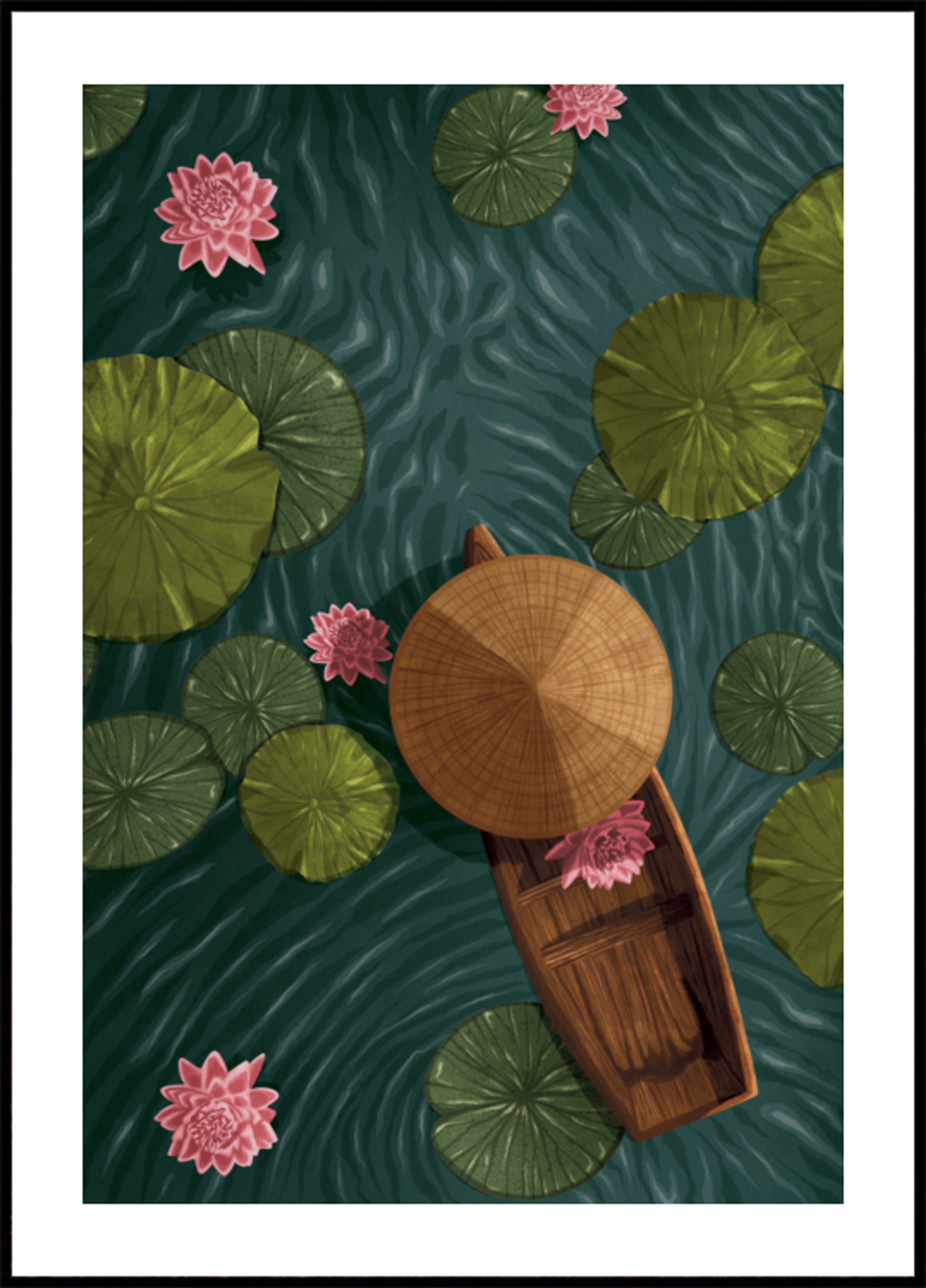 Bateau Lotus tranquille