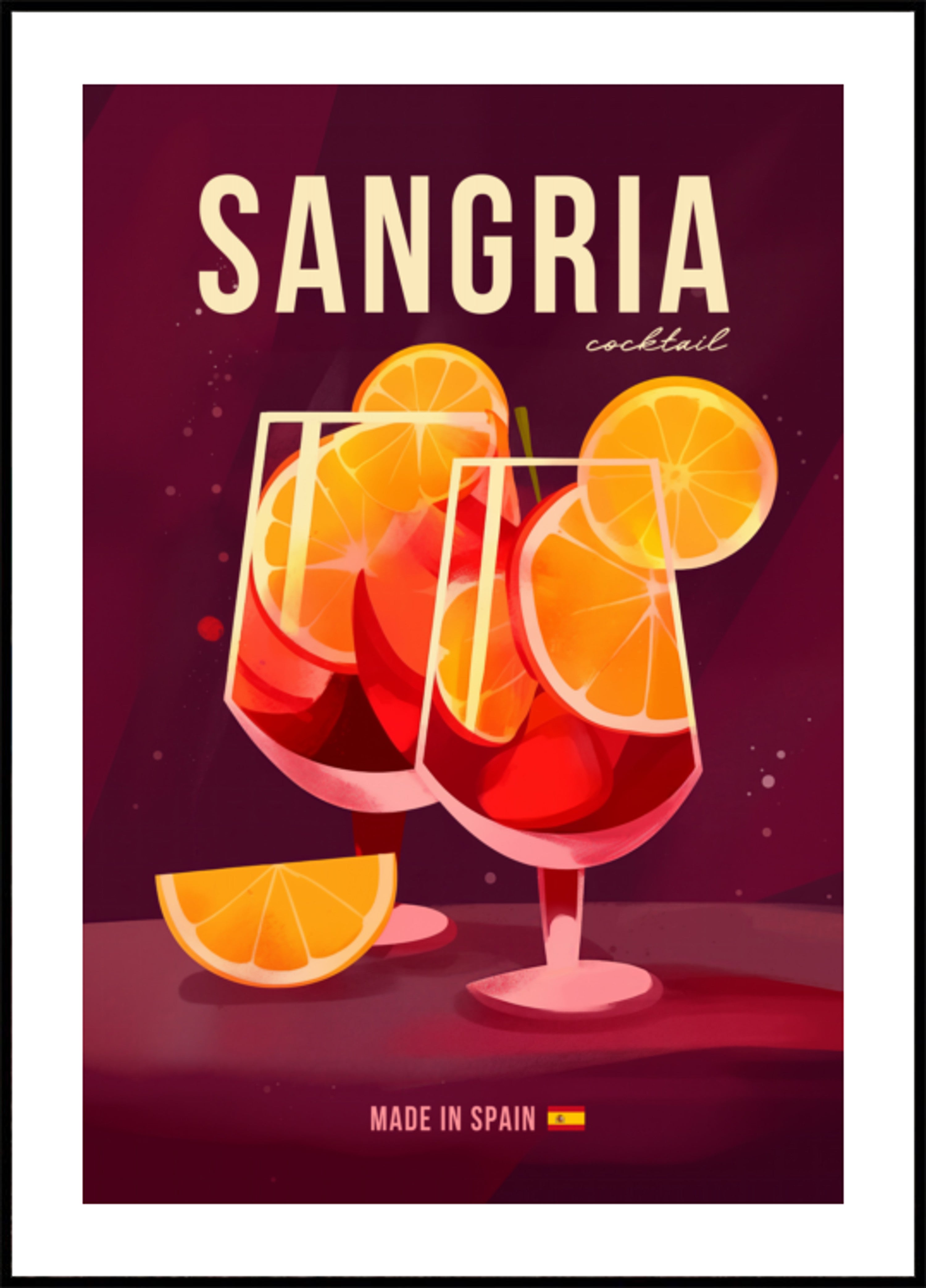 Cocktail de sangria rafraîchissant