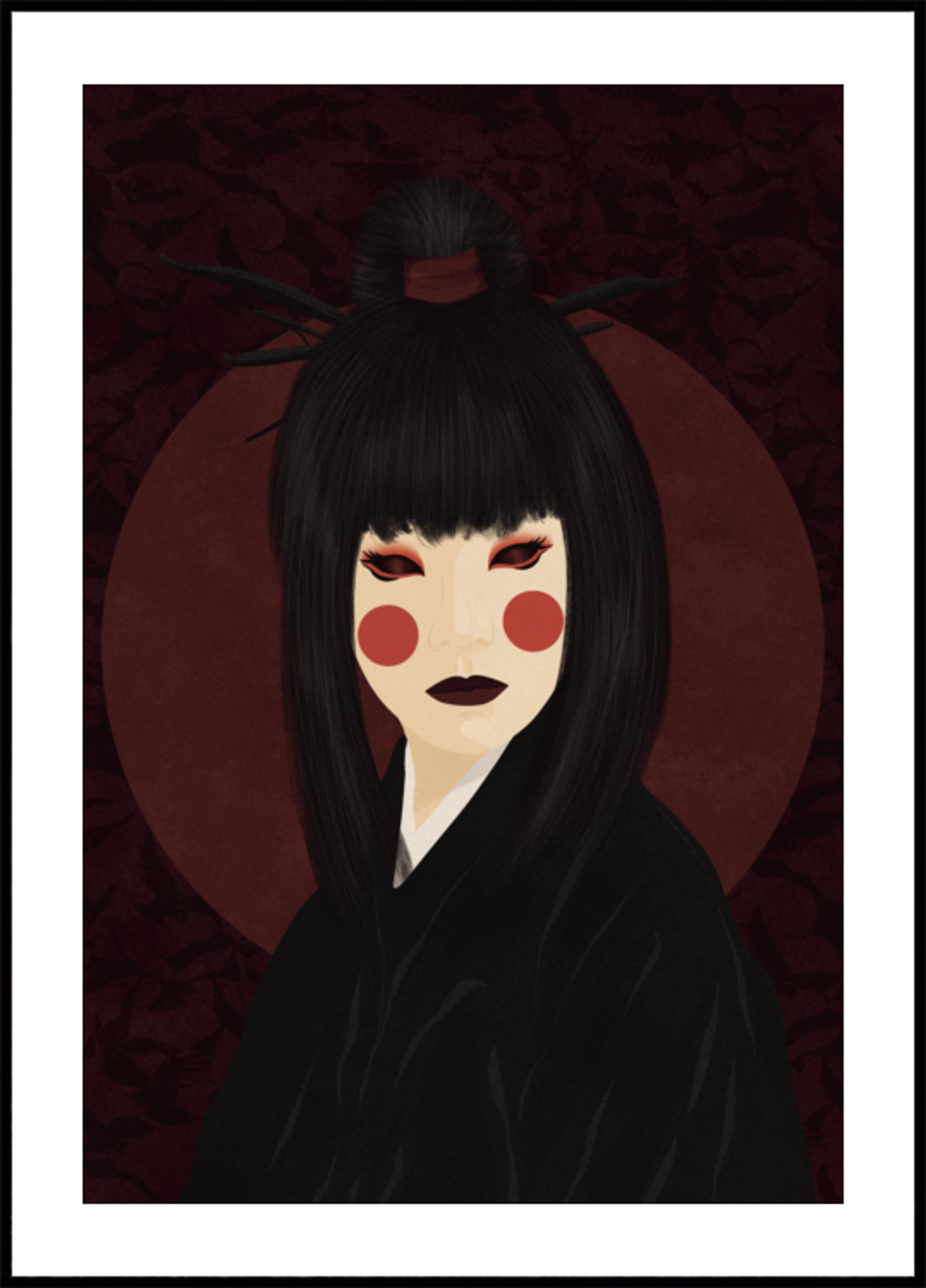 Portrait dramatique de Geisha