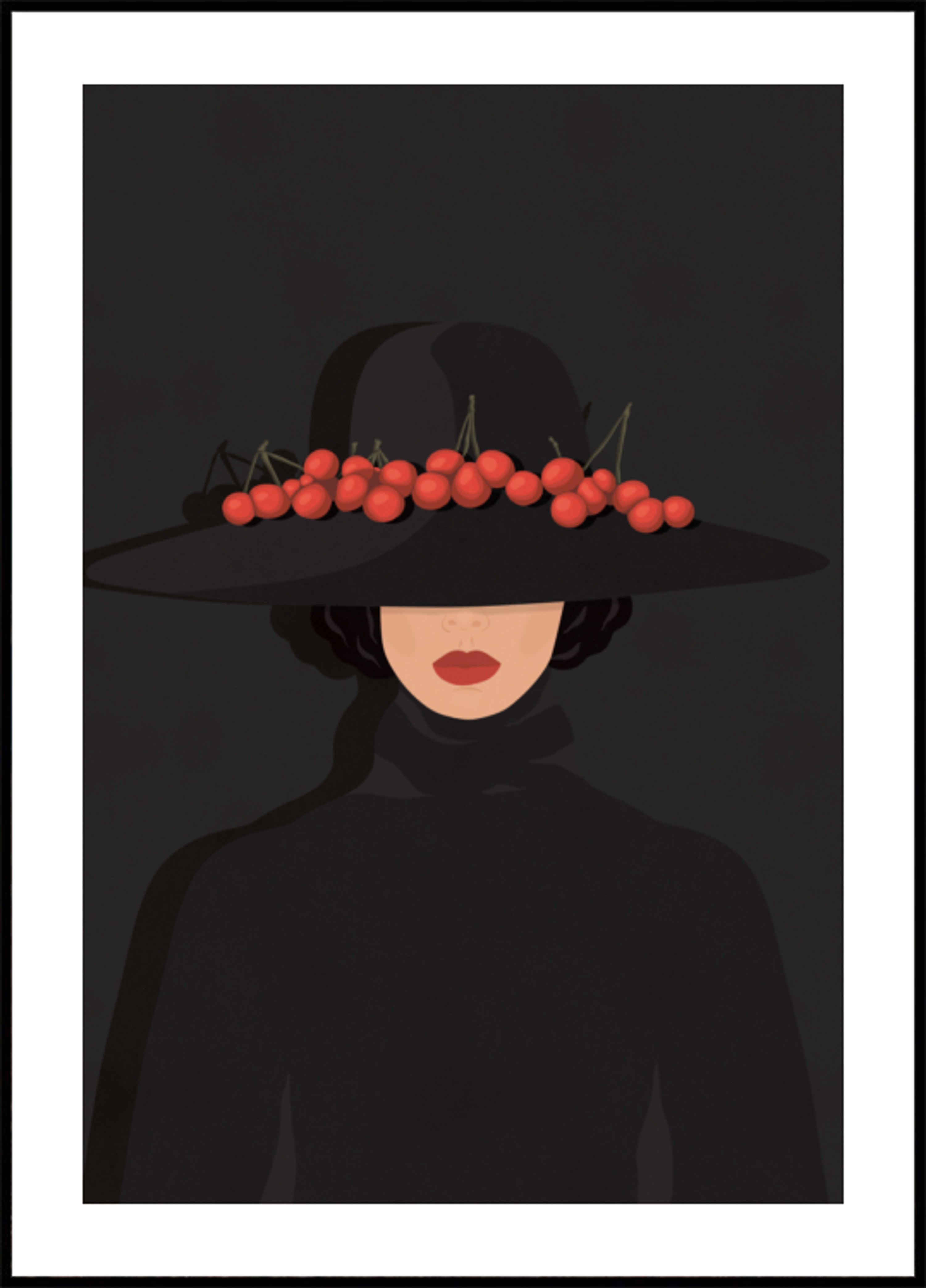 Femme cerise élégante