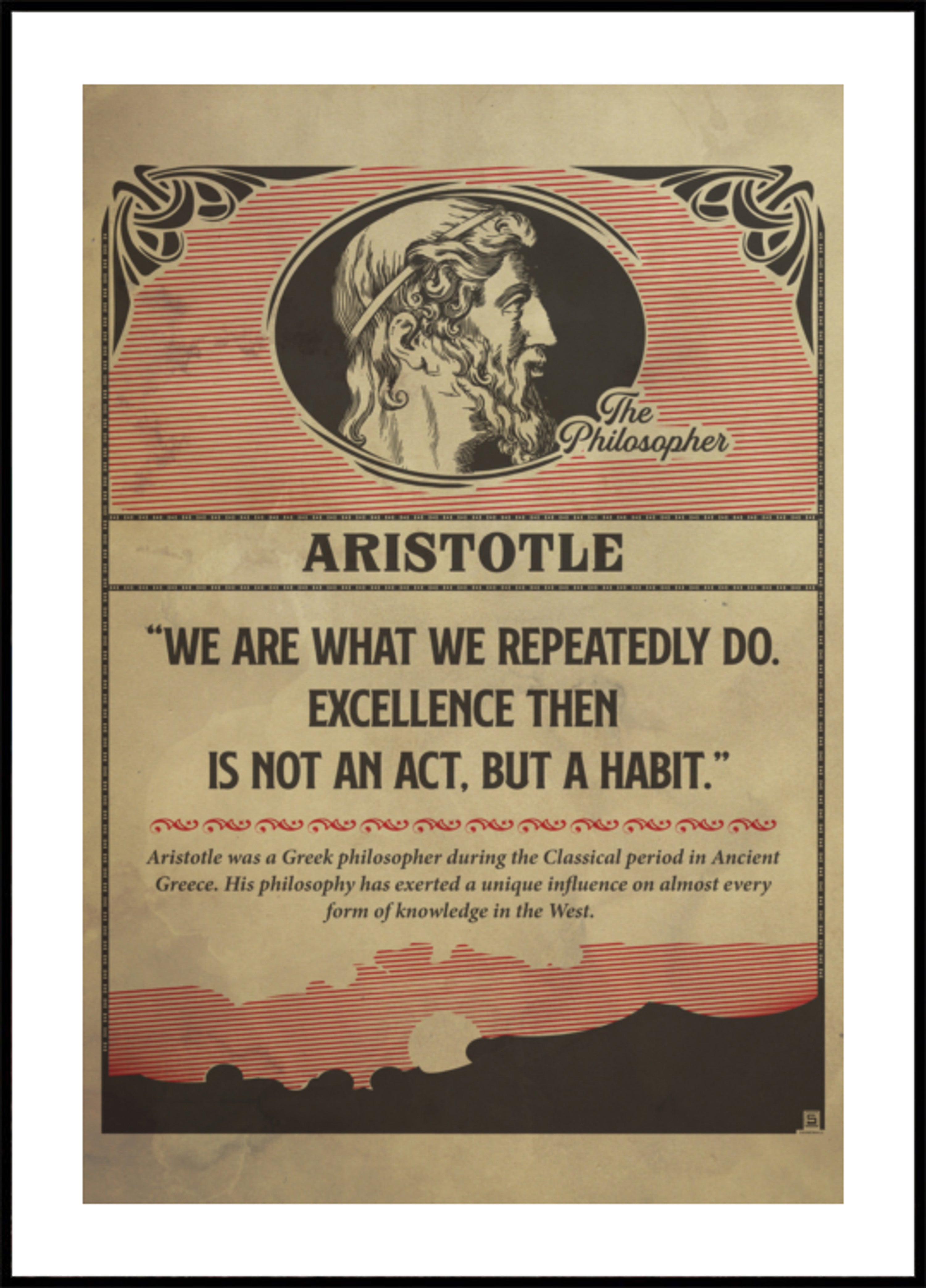 Citation d'Aristote vintage