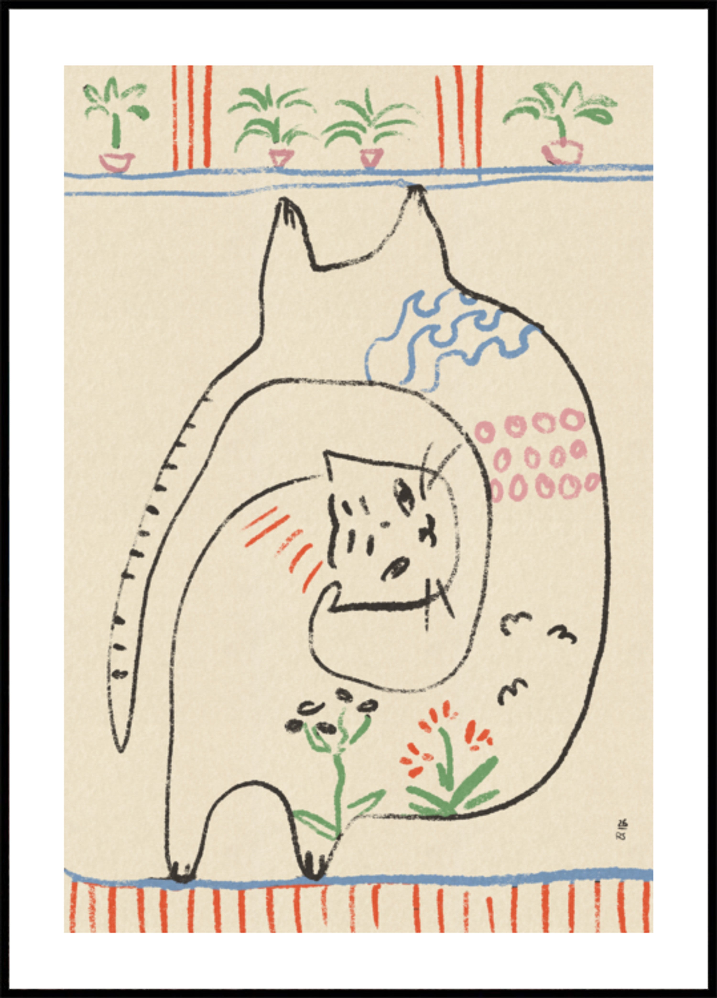 Illustration de chats ludiques